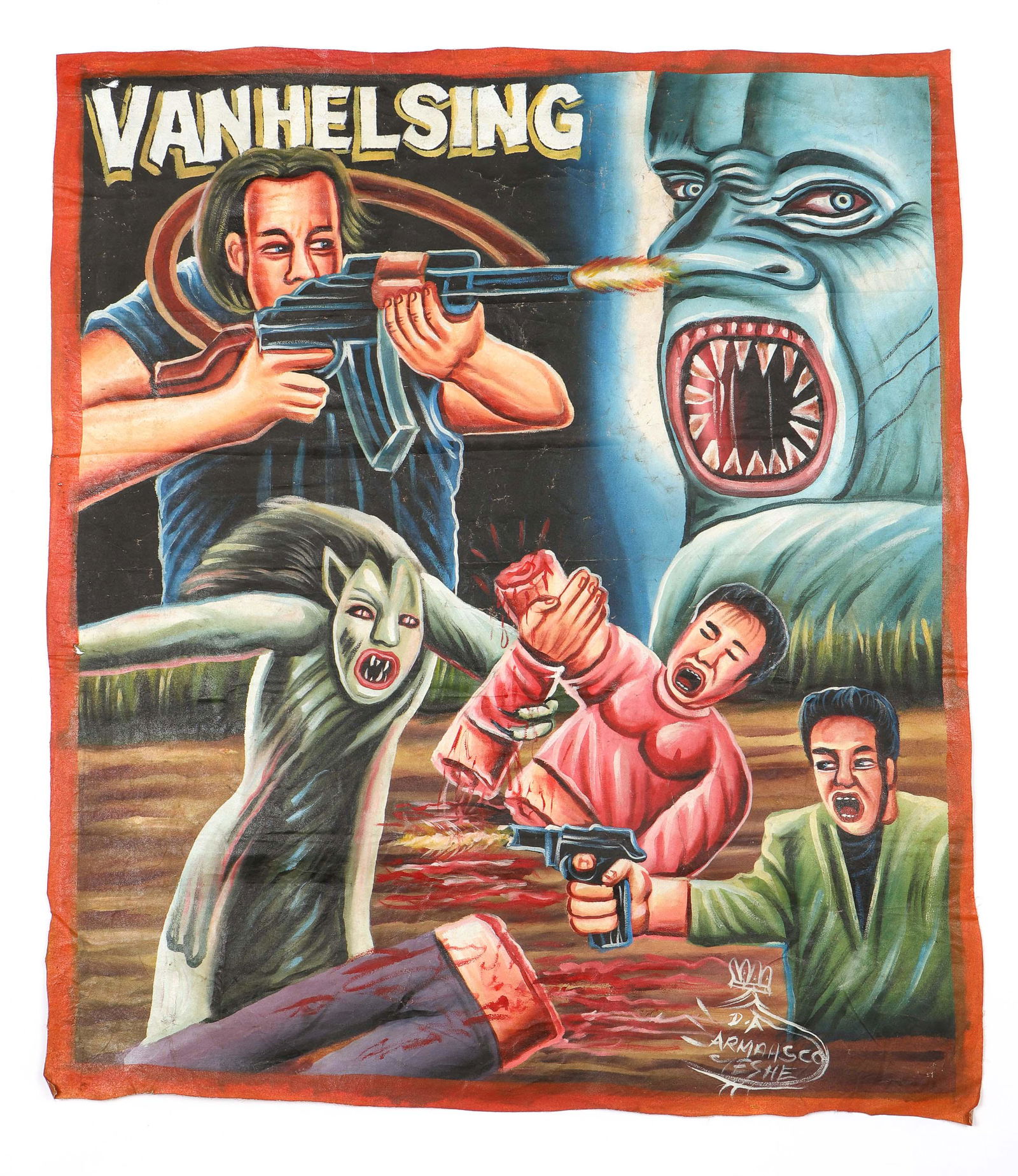 African Folk Painted Cinema Poster, Ghana (1 of 3)