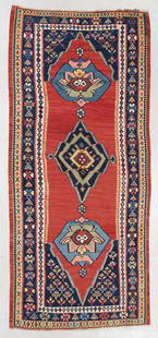 Bidjar Kilim, Persia, Circa 1900, 5'0'' x 11'5'': Bidjar Kilim, Persia, Circa 1900, 5'0'' x 11'5'' (152 x 348 cm). Weight: 16 lbs. Wool.