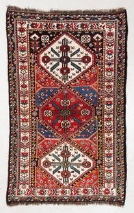 Luri/Bakhtiari Rug, Persia, Circa 1880, 4'4'' x 7'0'': Luri/Bakhtiari Rug, Persia, Circa 1880, 4'4'' x 7'0'' (132 x 213 cm). Weight: 16 lbs. Material: wool pile, wool warp, wool weft.