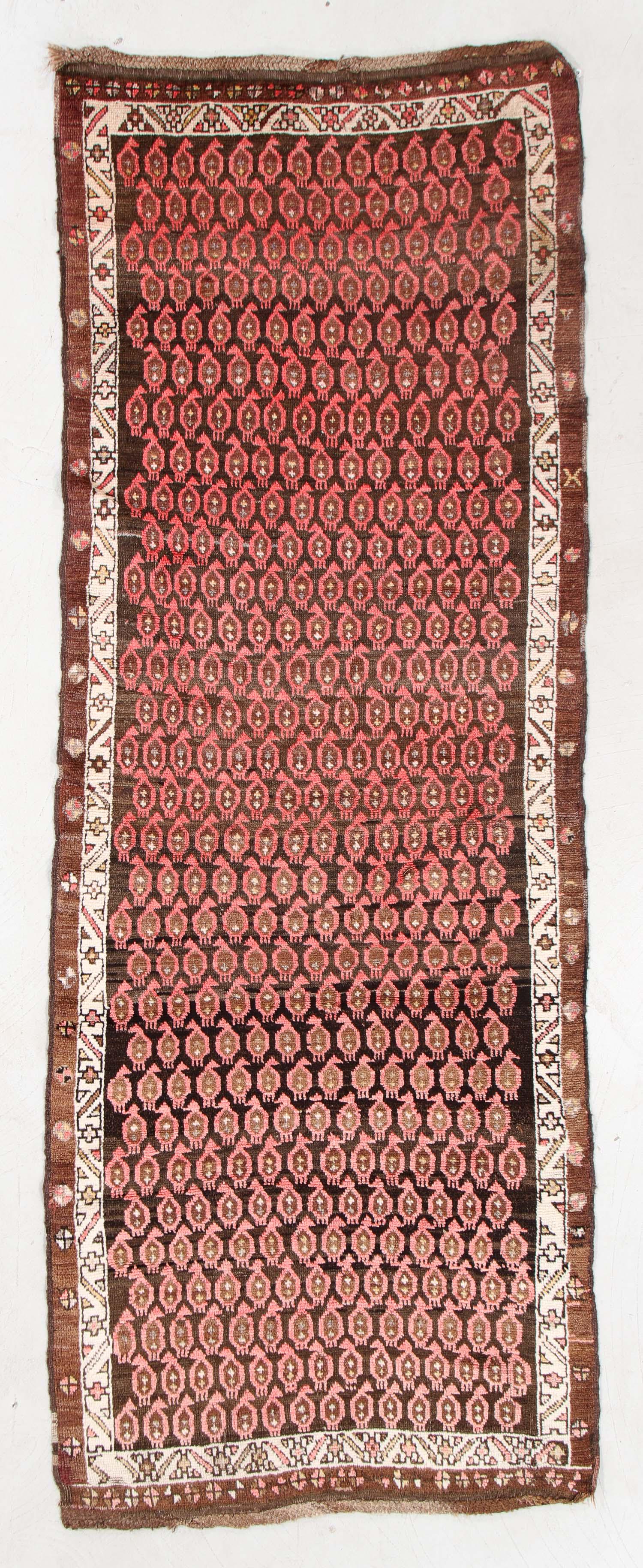 West Persian Kurd Rug, Circa 1900, 3'6'' x 9'7'' (1 of 5)