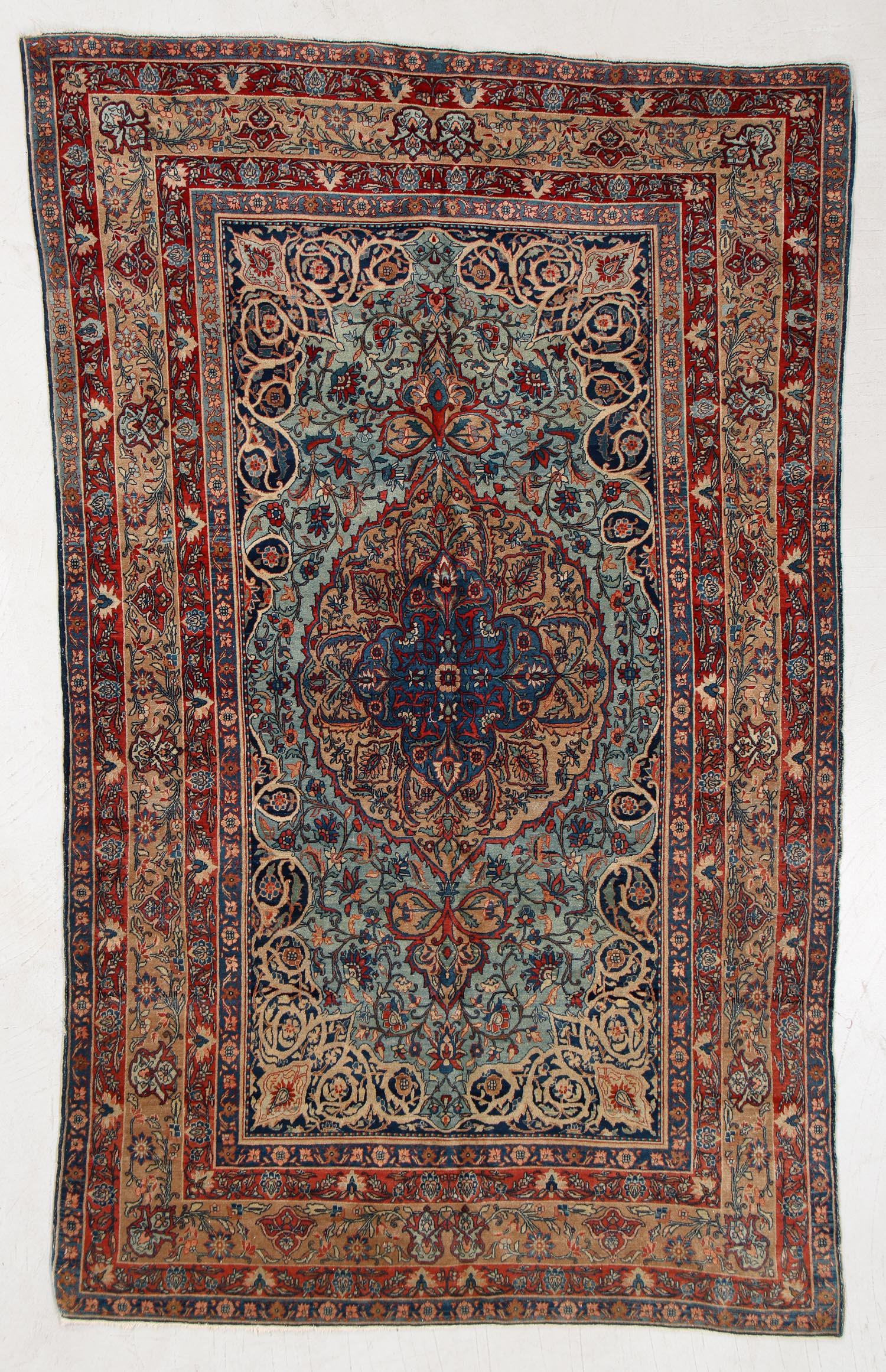 Fine Tehran Rug, Persia, Circa 1900, 4'4'' x 7'3'' (1 of 5)