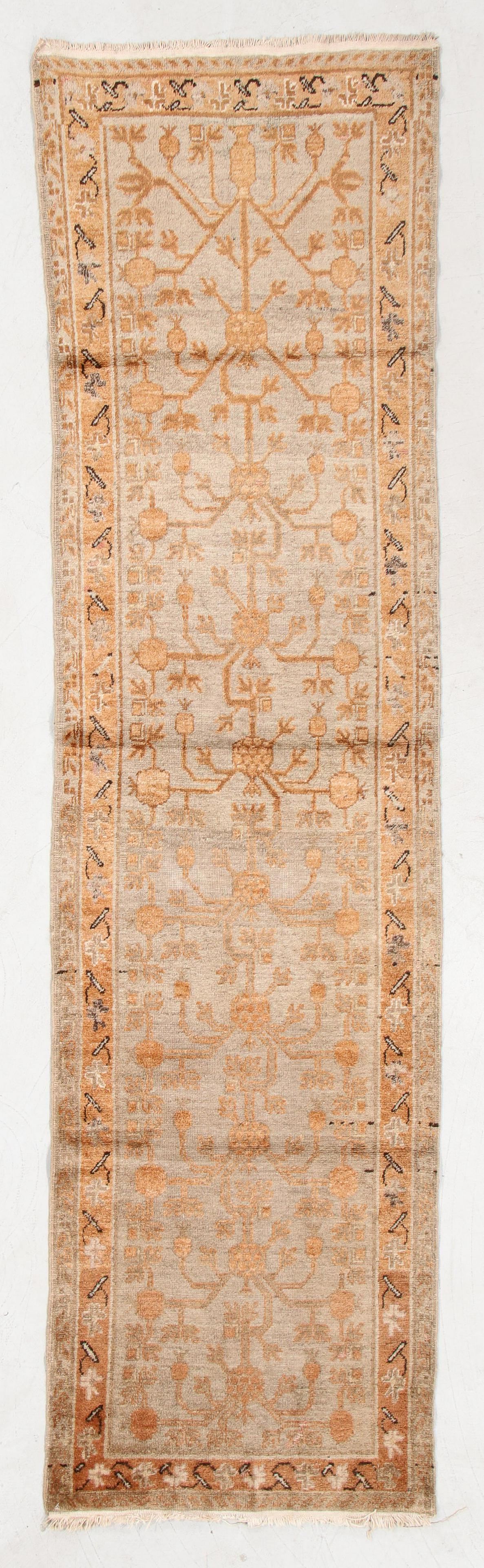 Khotan Rug, Western China, Circa 1900, 2'5'' x 8'11'' (1 of 5)