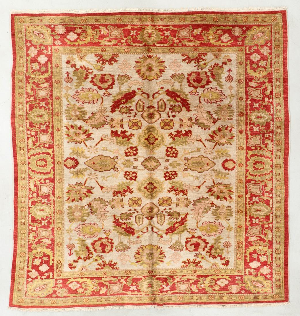 Vintage Angora Oushak Rug, Turkey, 8'5'' x 9'2'' (1 of 5)