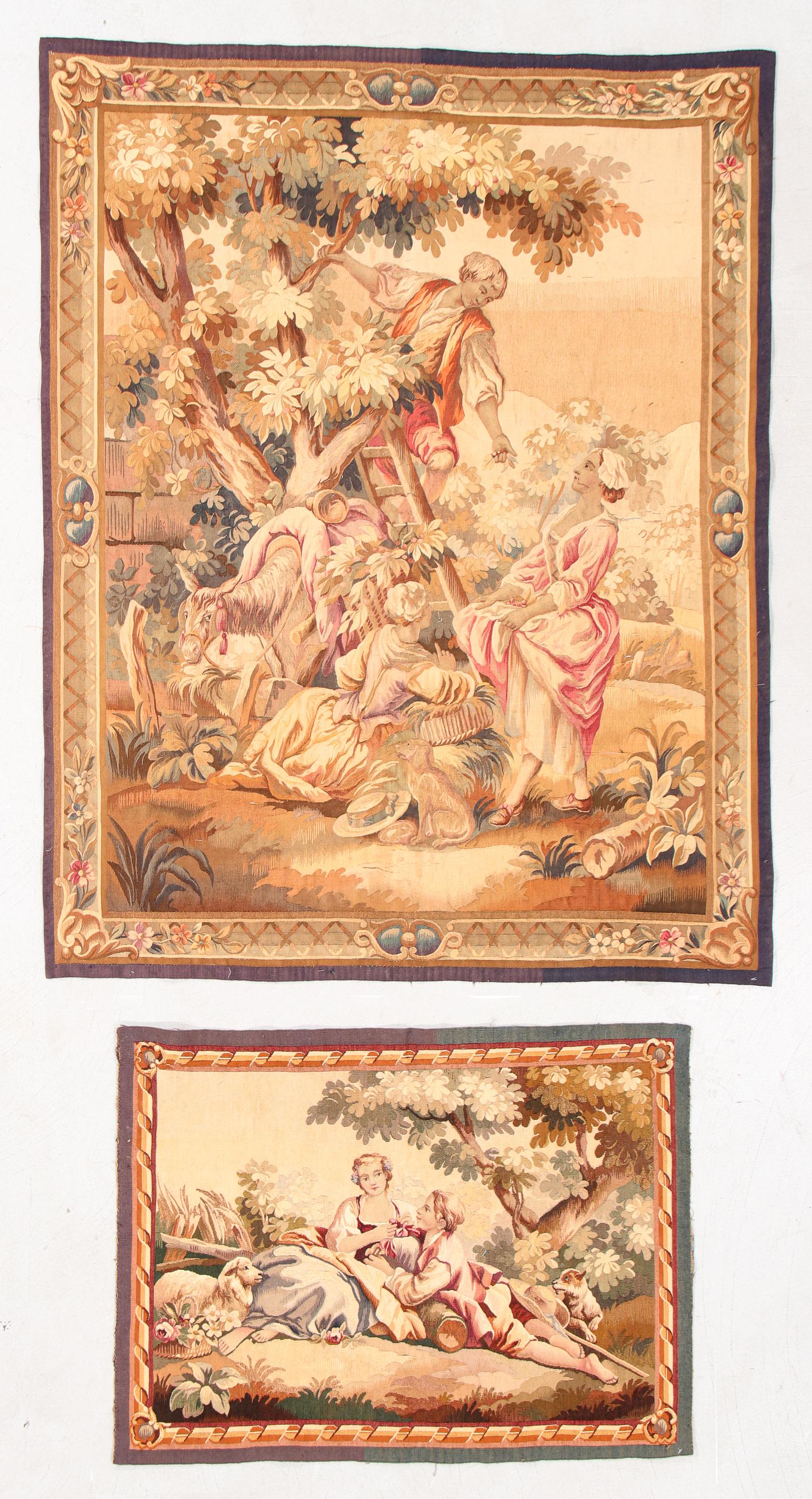 Two 19th C. French Pictorial Tapestries (1 of 8)
