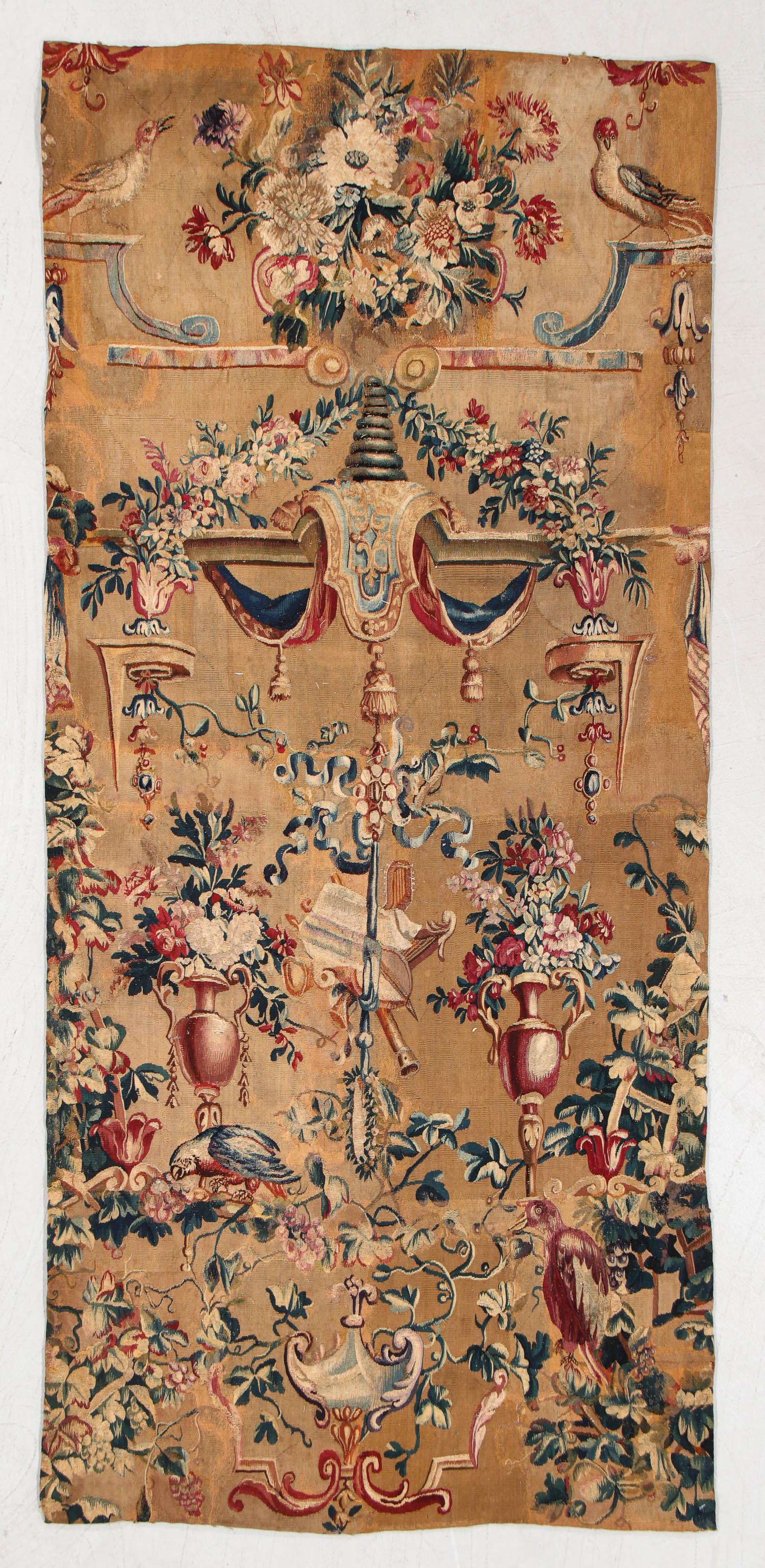 18th C. French Tapestry Panel/Fragment, 2'10'' x 6'4'' (1 of 4)