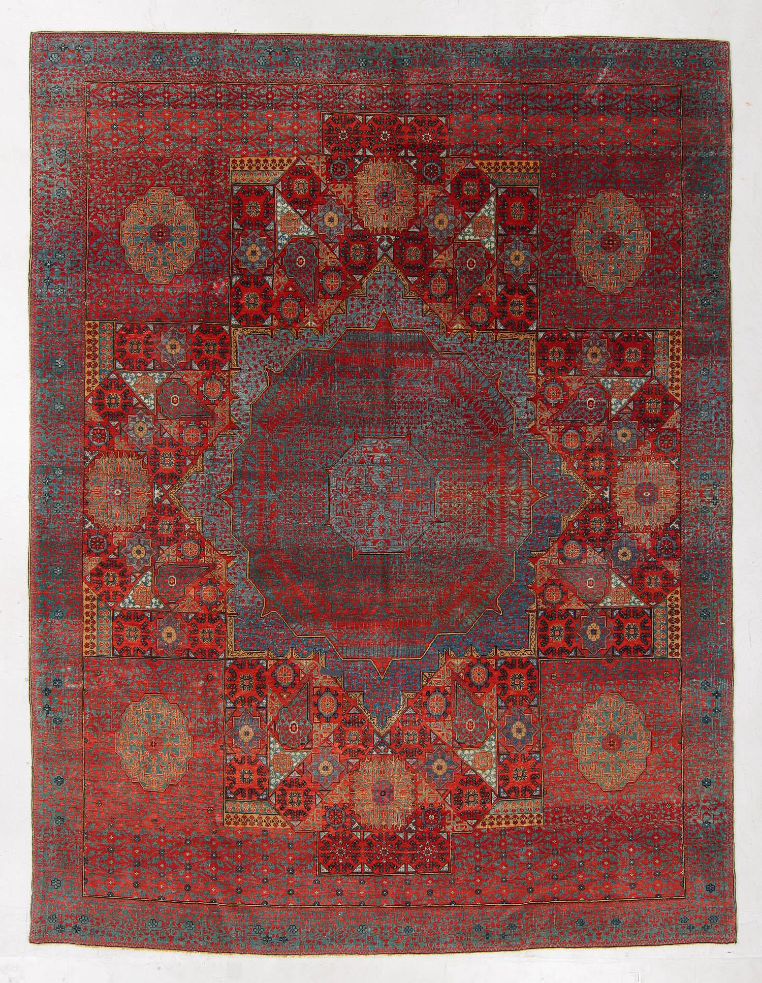 Vintage Mamluk Rug, Turkey, 9'0'' x 11'8''. Ex. (1 of 5)