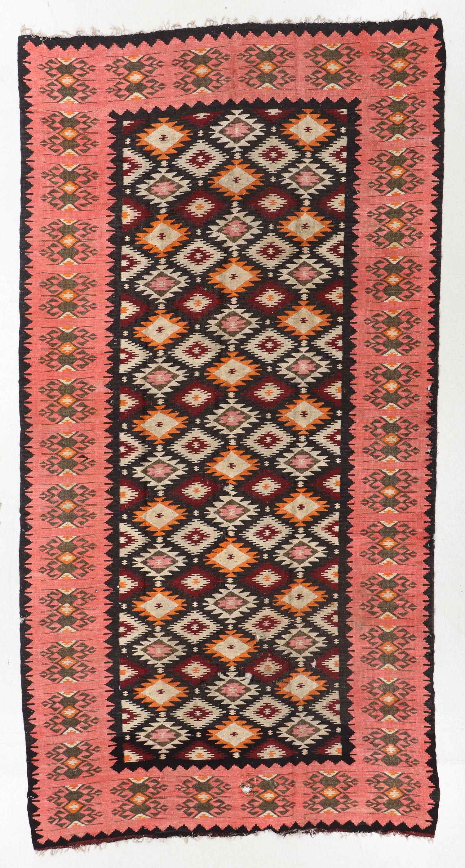 Balkan Kilim, Early 20th C., 6'11'' x 12'3'' (1 of 4)