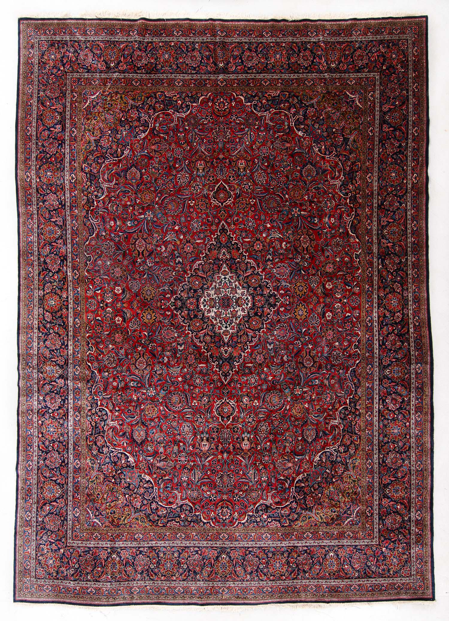 Kashan Rug, Persia, Mid 20th C., 9'9'' x 13'10'' (1 of 5)