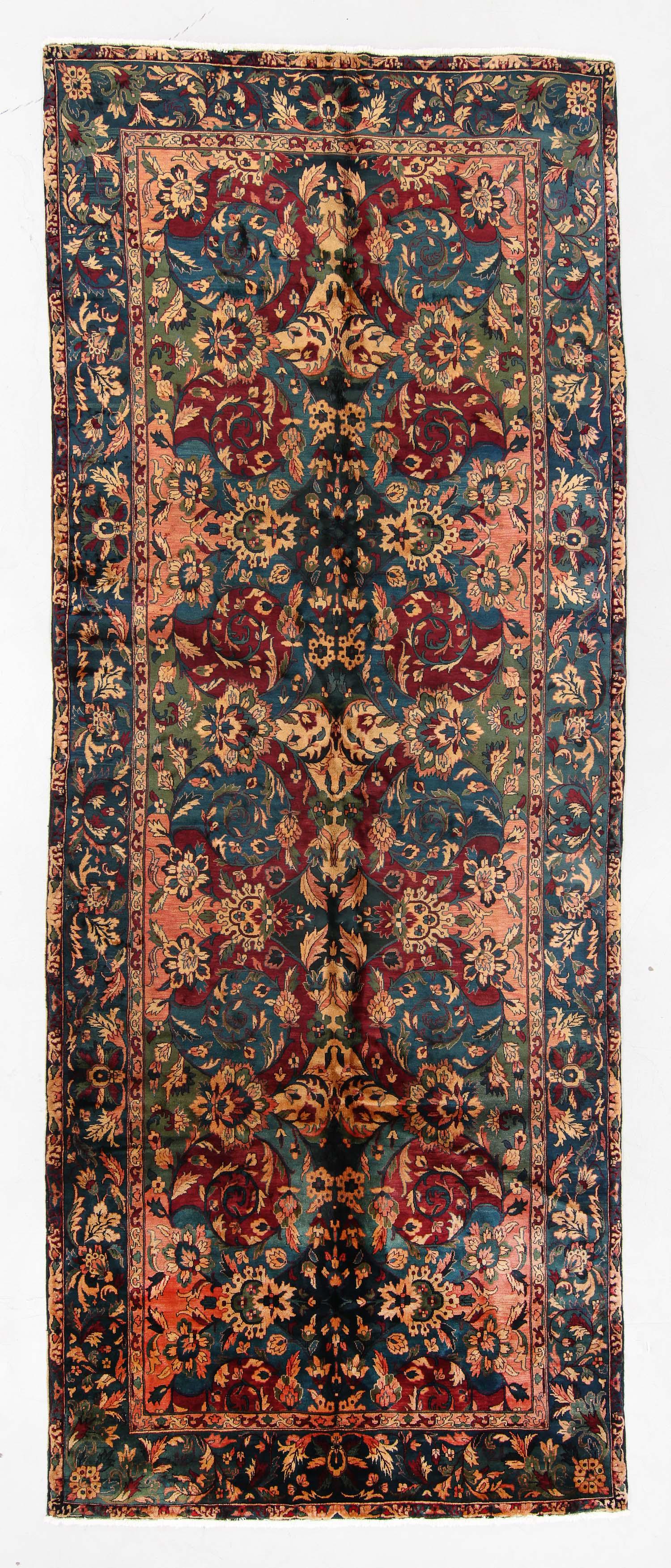 Agra Rug, India, Mid/Late 20th C., 6'1'' x 15'7'': Agra Rug, India, Mid/Late 20th C., 6'1'' x 15'7'' (185 x 475 cm). Weight: 8 lbs. Material: wool pile, cotton warp, cotton weft.