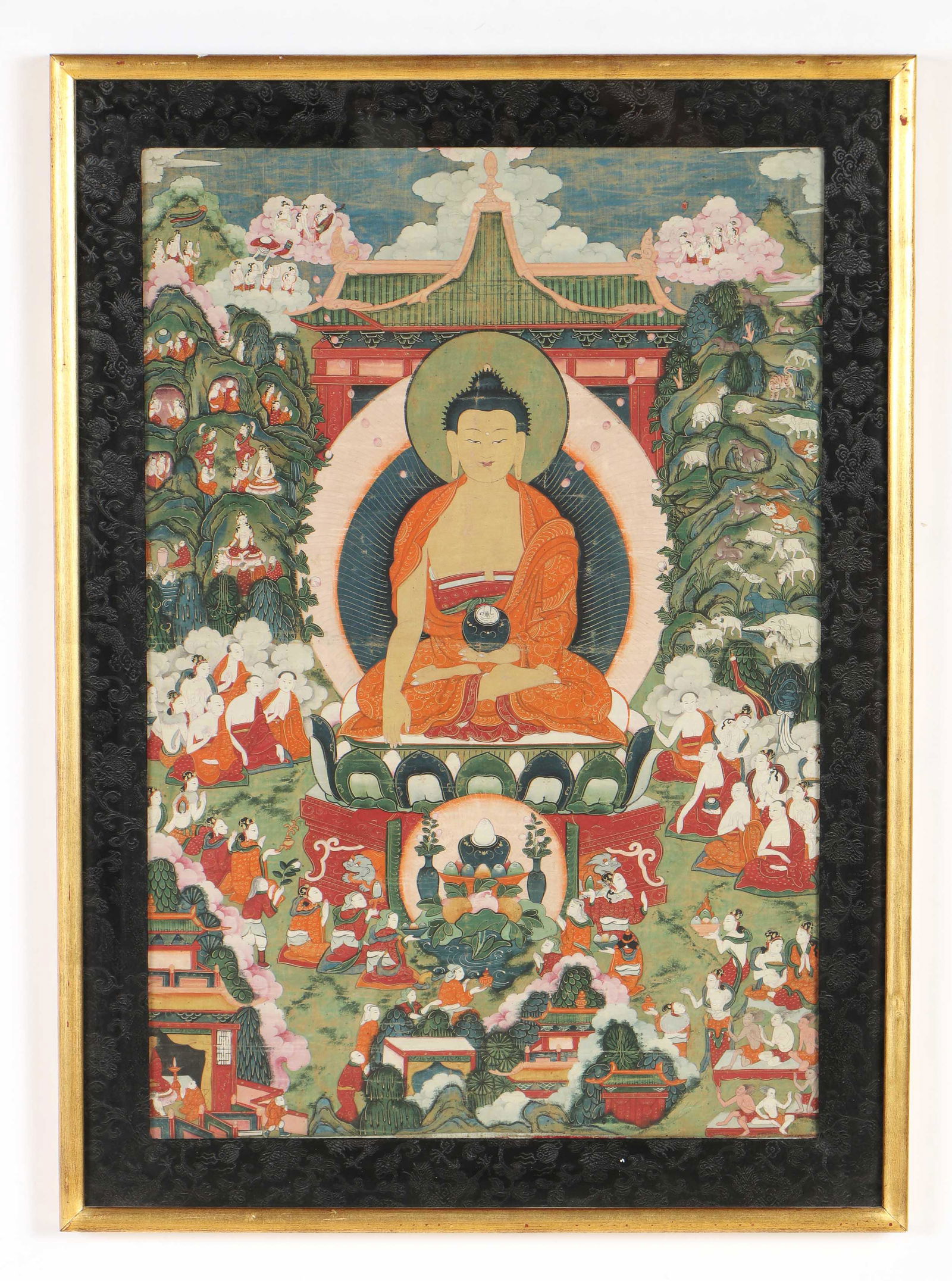 Antique Tibetan Thangka of Buddha Shakyamuni (1 of 6)