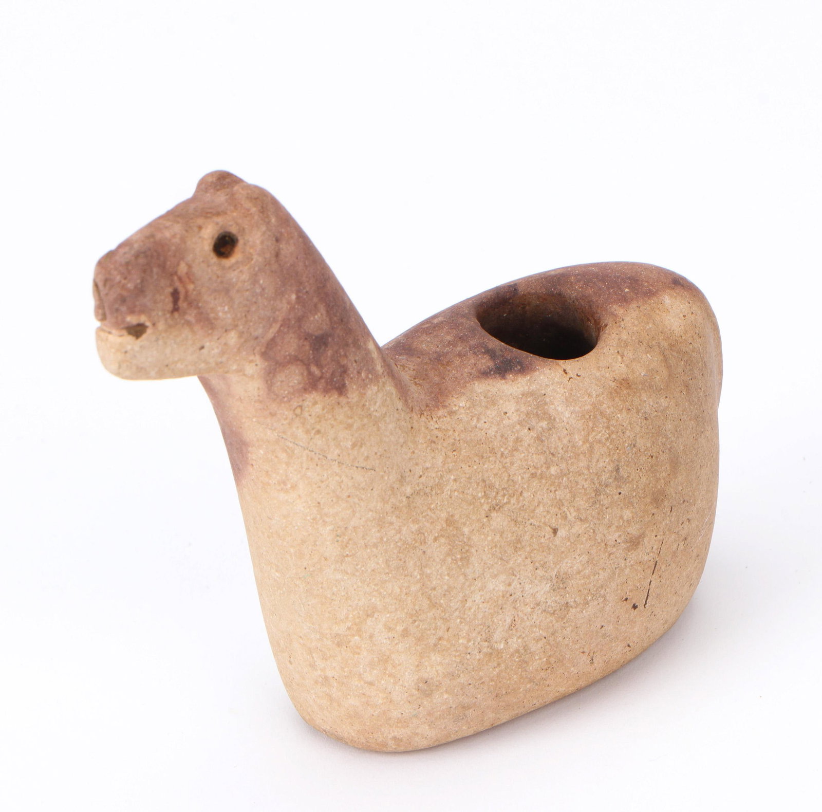 Pre-Columbian Incan Stone Canopa, Peru, c. 1350-1550 CE: Pre-Columbian Incan Stone Canopa, Peru, c. 1350-1550 CE. Size: 3.5'' x 1.75'' x 4'' (9 x 4 x 10 cm).