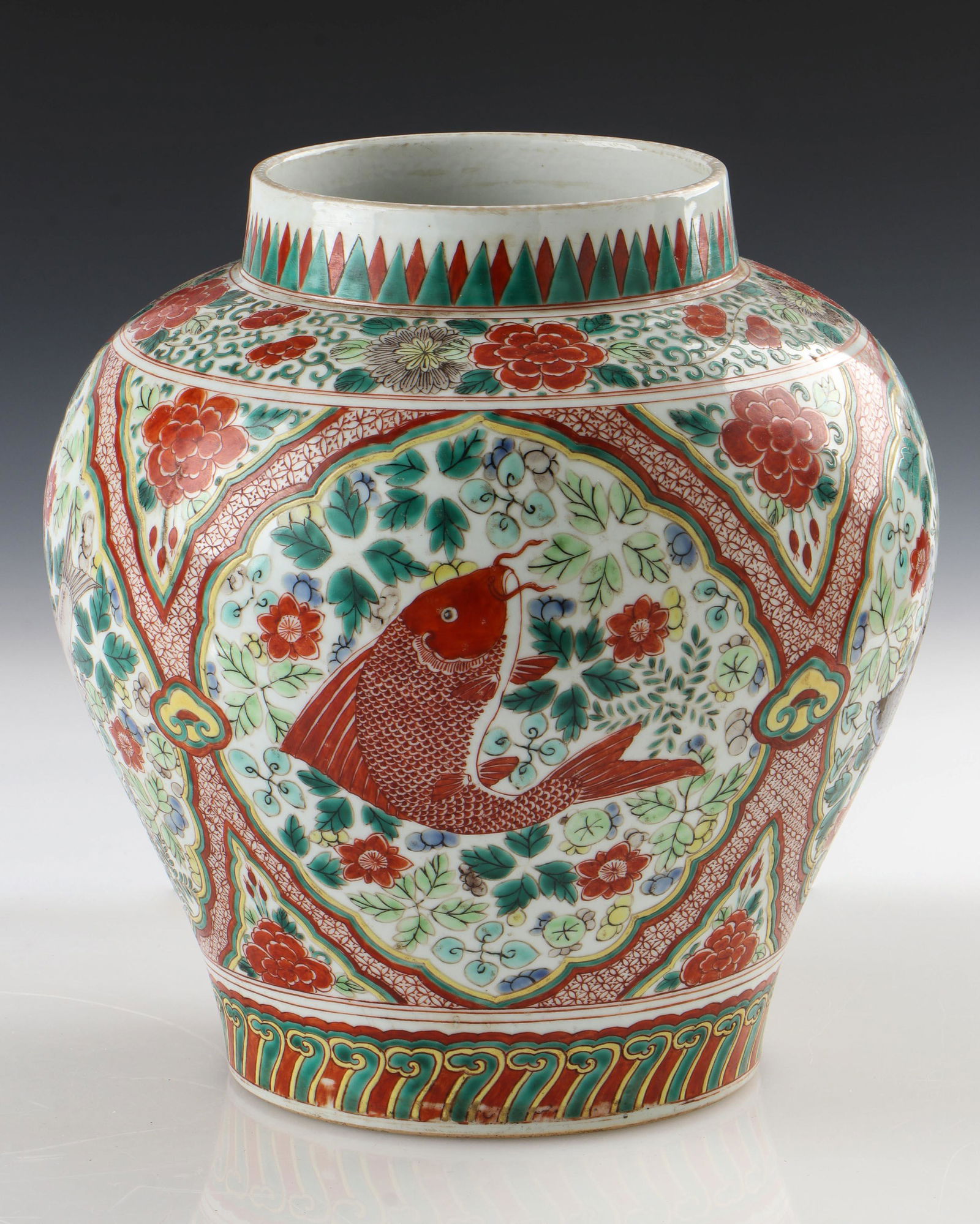 Chinese Porcelain Wucai Jar (1 of 6)