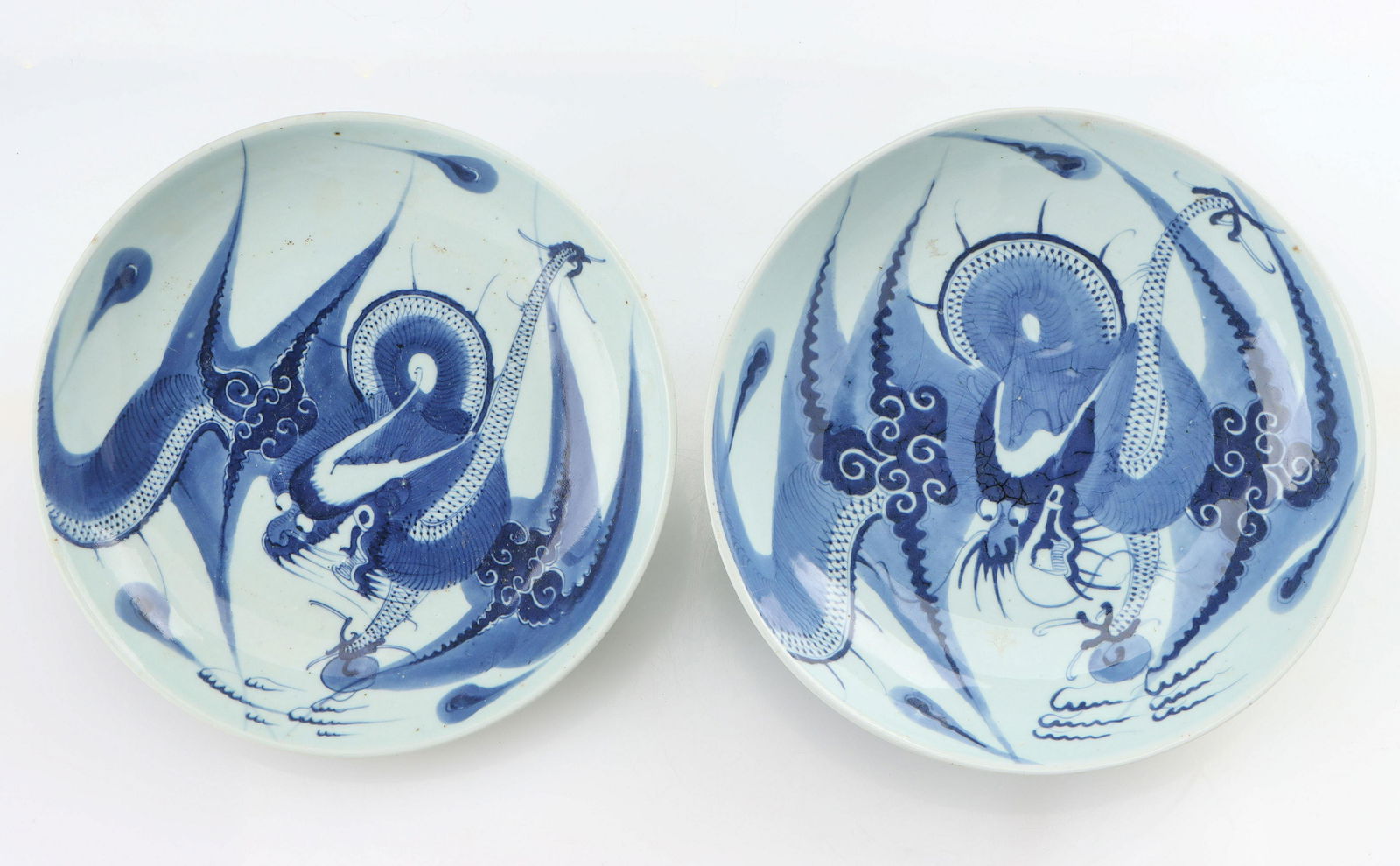 Two Chinese Porcelain Blue and White Plates (1 of 4)