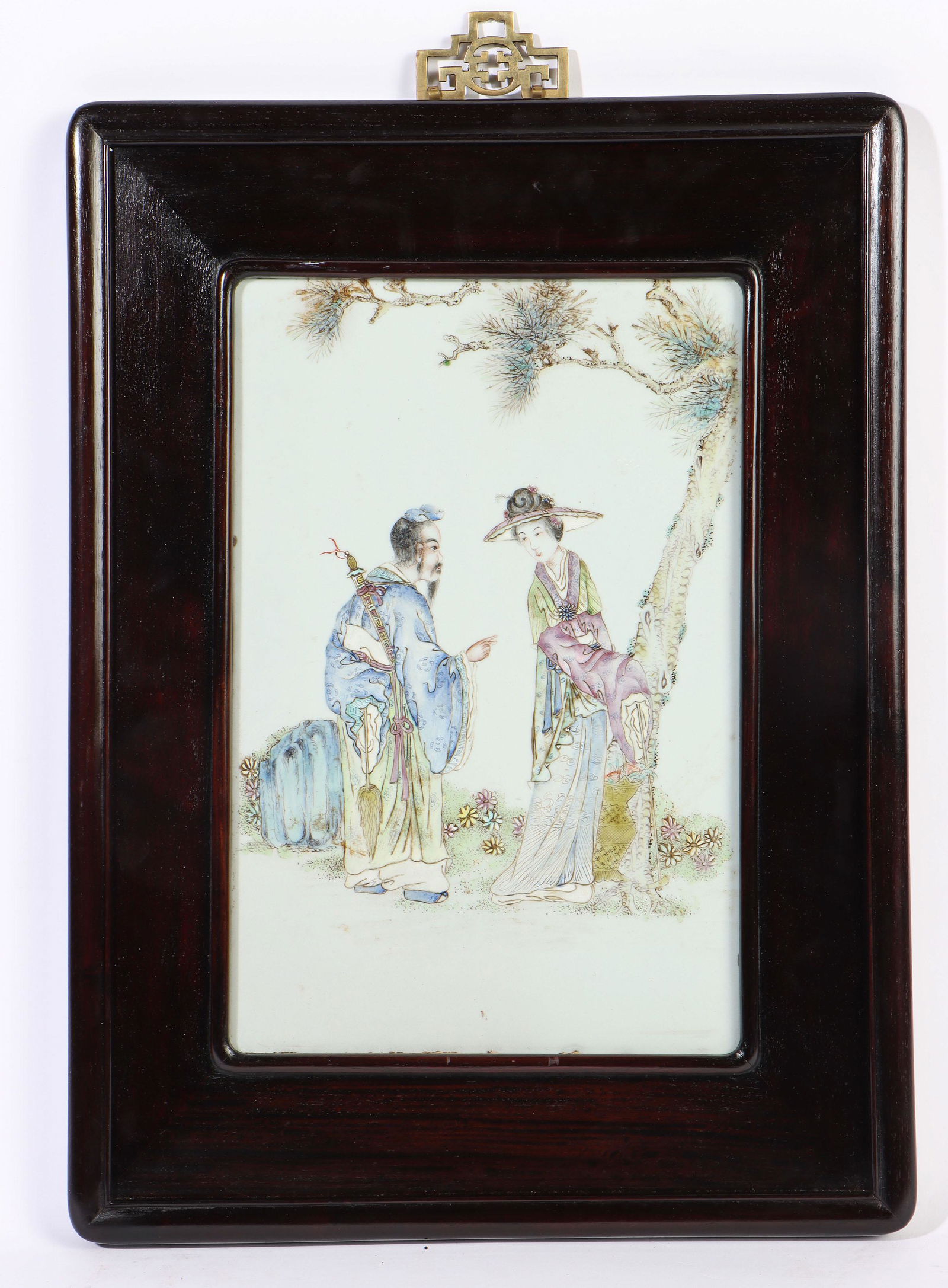 Chinese Porcelain Plaque (1 of 2)