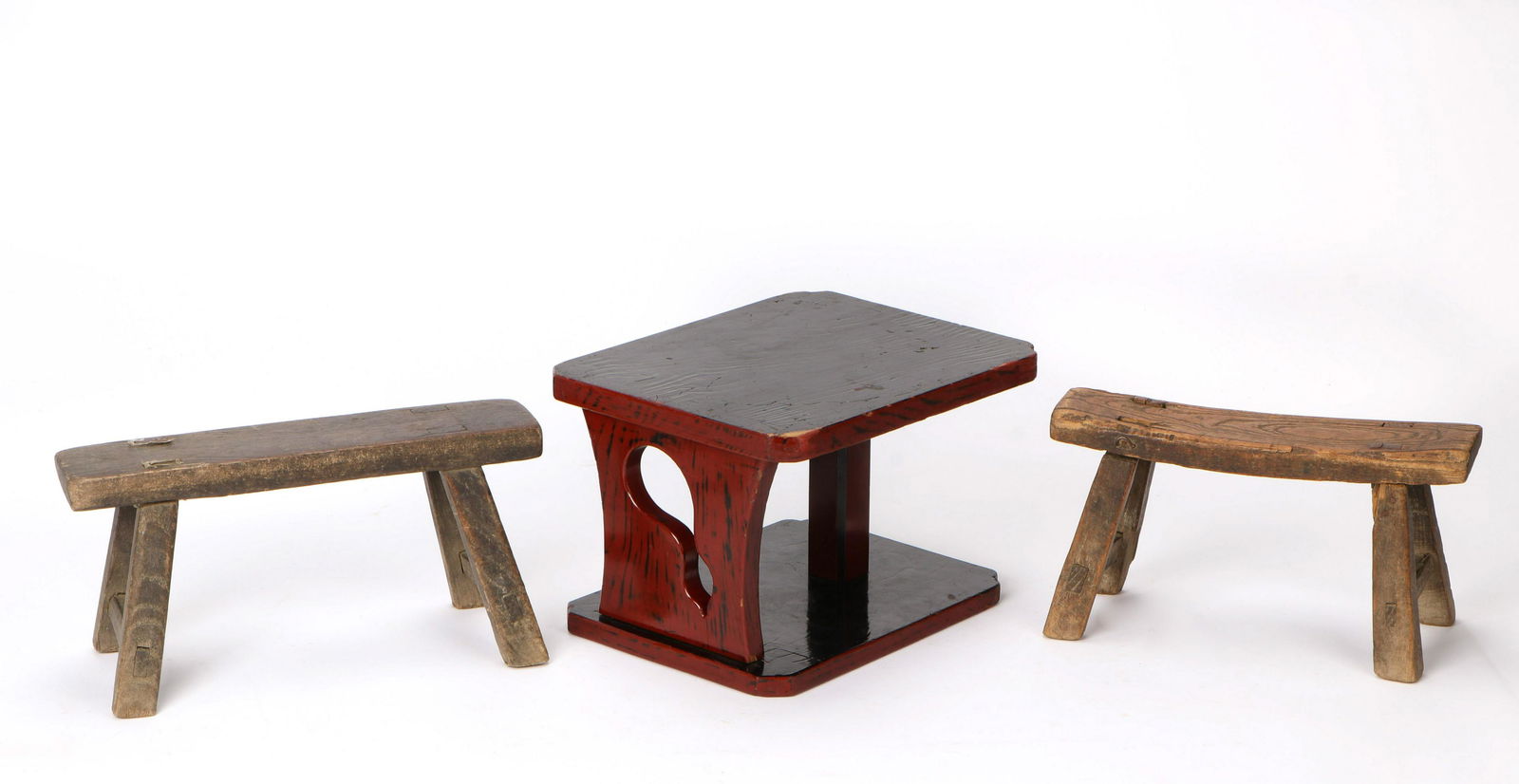 3 Chinese Wooden Stools (1 of 7)