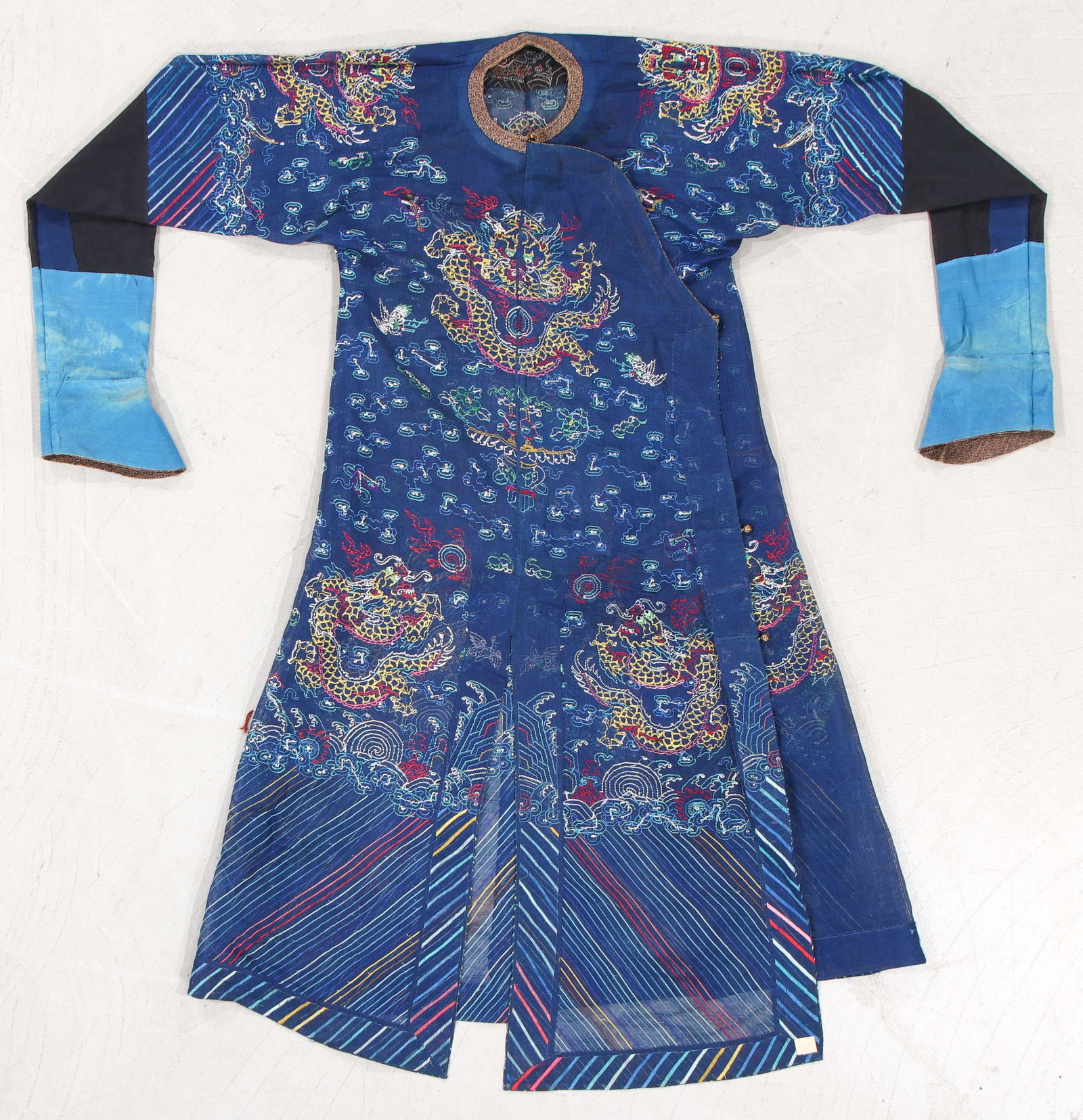 Antique Chinese Silk Gauze Summer Dragon Robe, Qing D. (1 of 10)