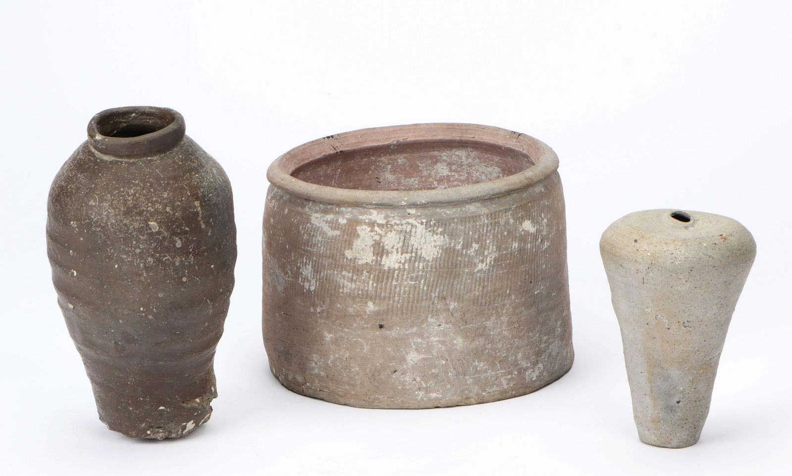 3 Ancient Shipwreck Chinese Stoneware Pots (1 of 3)