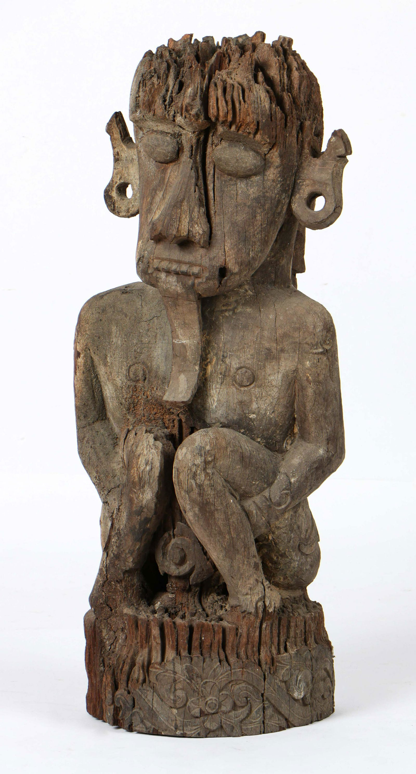 Antique Dayak Seated Hampatong, Borneo, 19th C. (1 of 5)