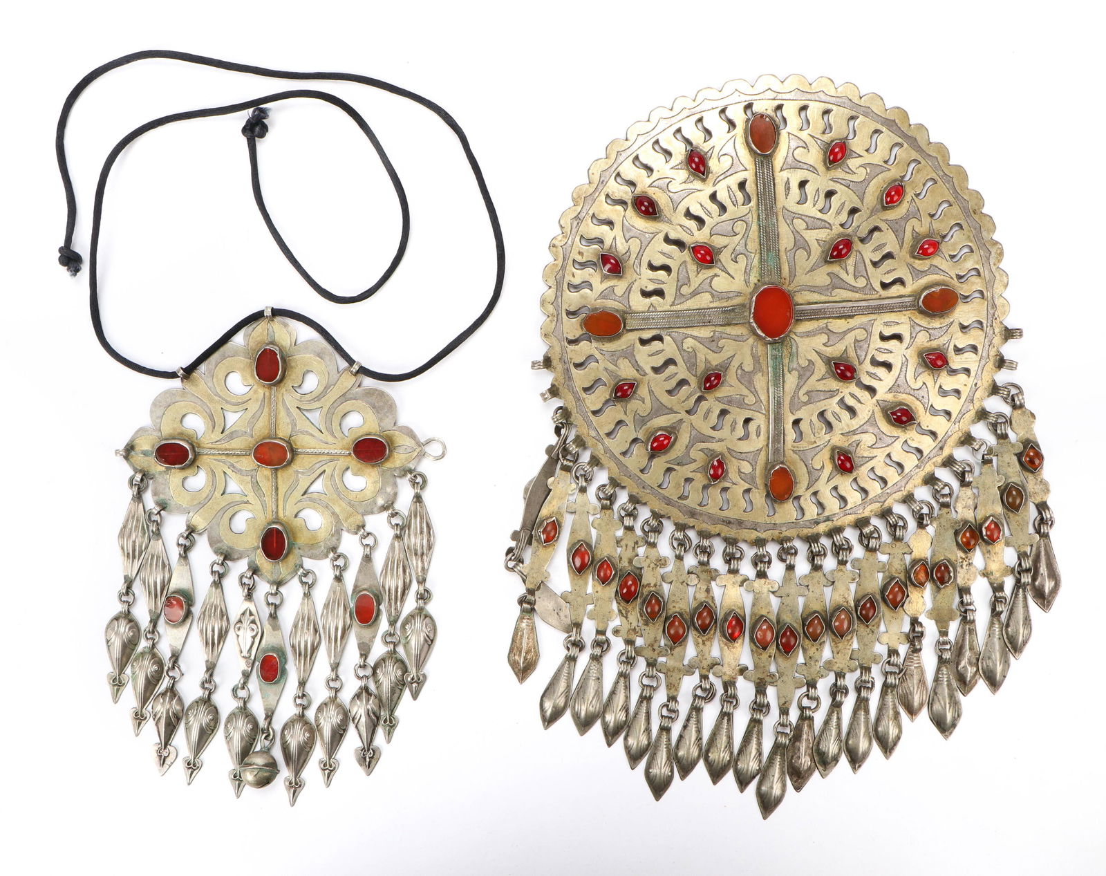 Two Turkmen Silver Pectorals (1 of 6)