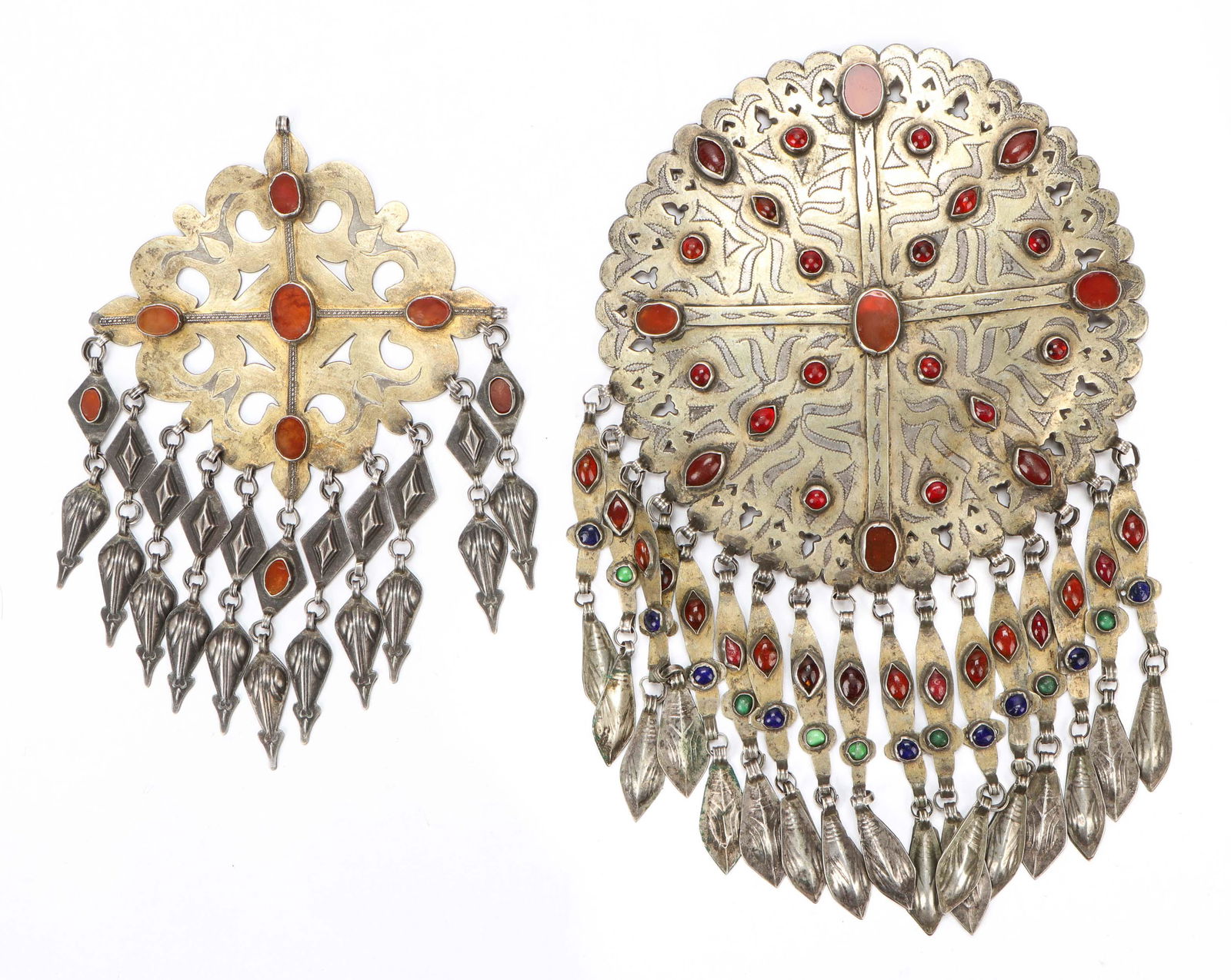 Two Turkmen Silver Pectorals (1 of 6)