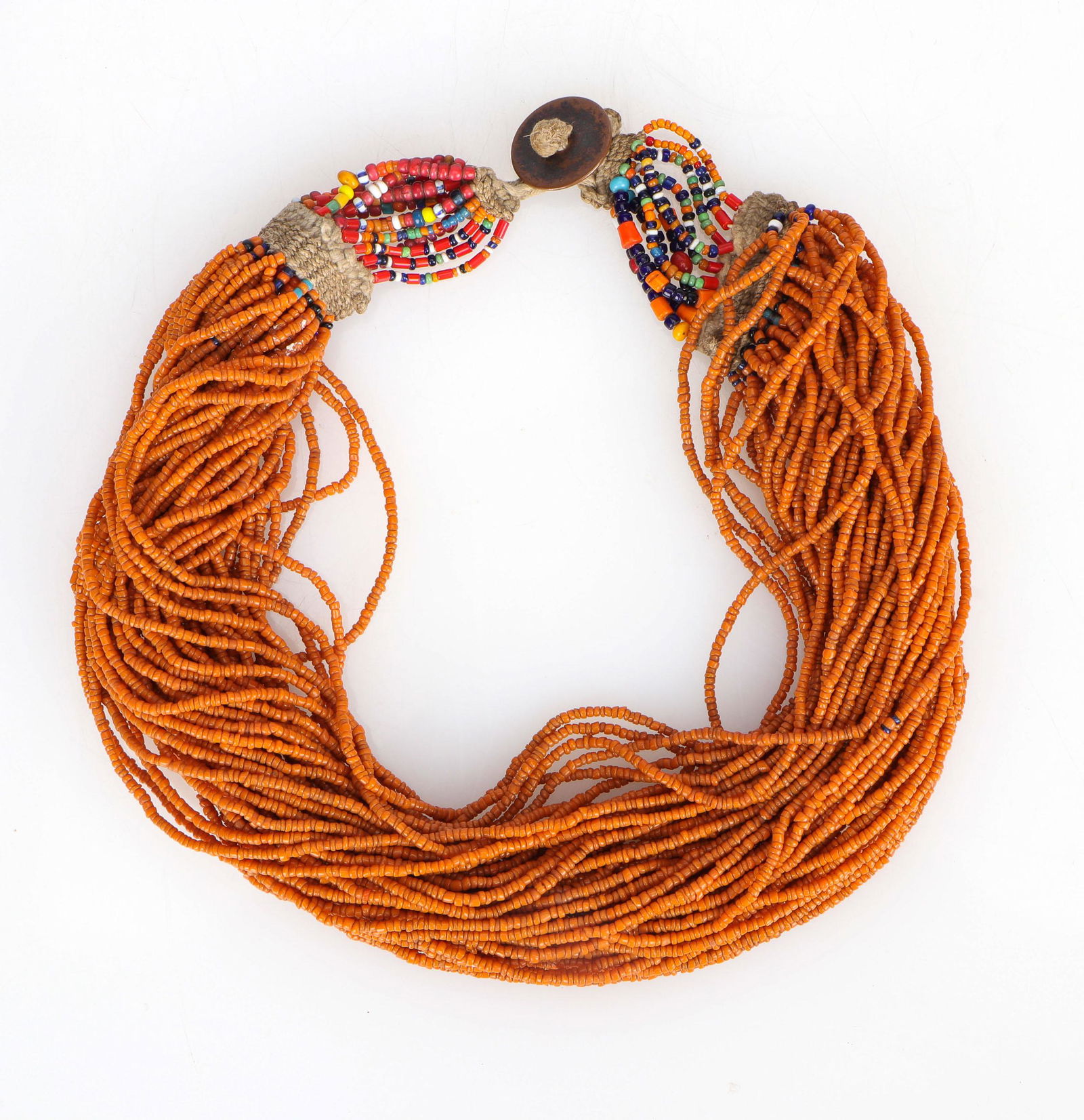 Konyak Naga 56-Strand Mustard Bead Necklace (1 of 3)