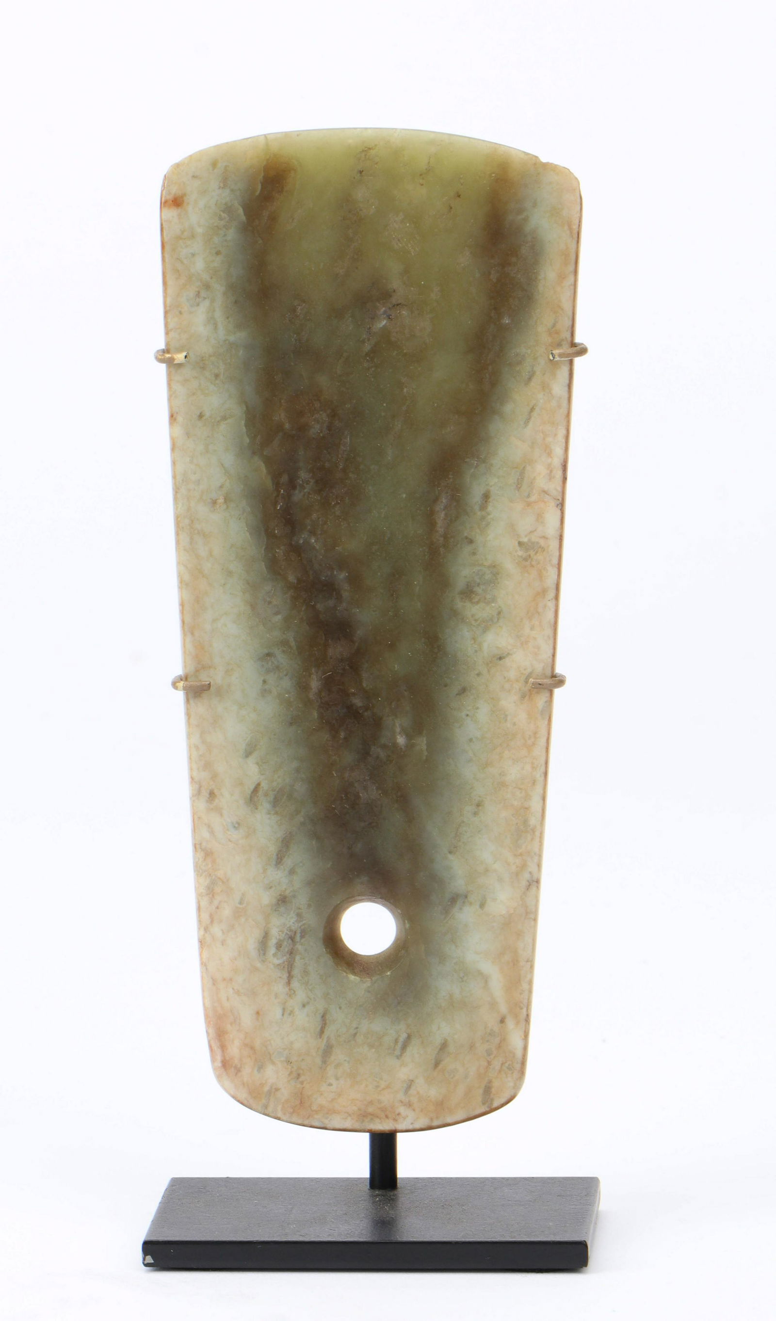 Chinese Archaistic Green Jade Axe, Fu (1 of 2)