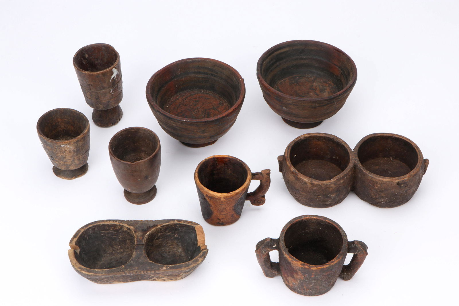 Large Group of Chicha Wooden Drinking Bowls, Bolivia, (1 of 2)