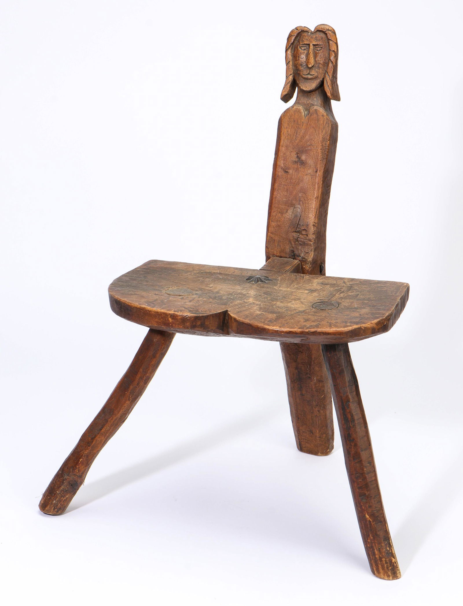 Antique European Tripod Figural Stool (1 of 7)