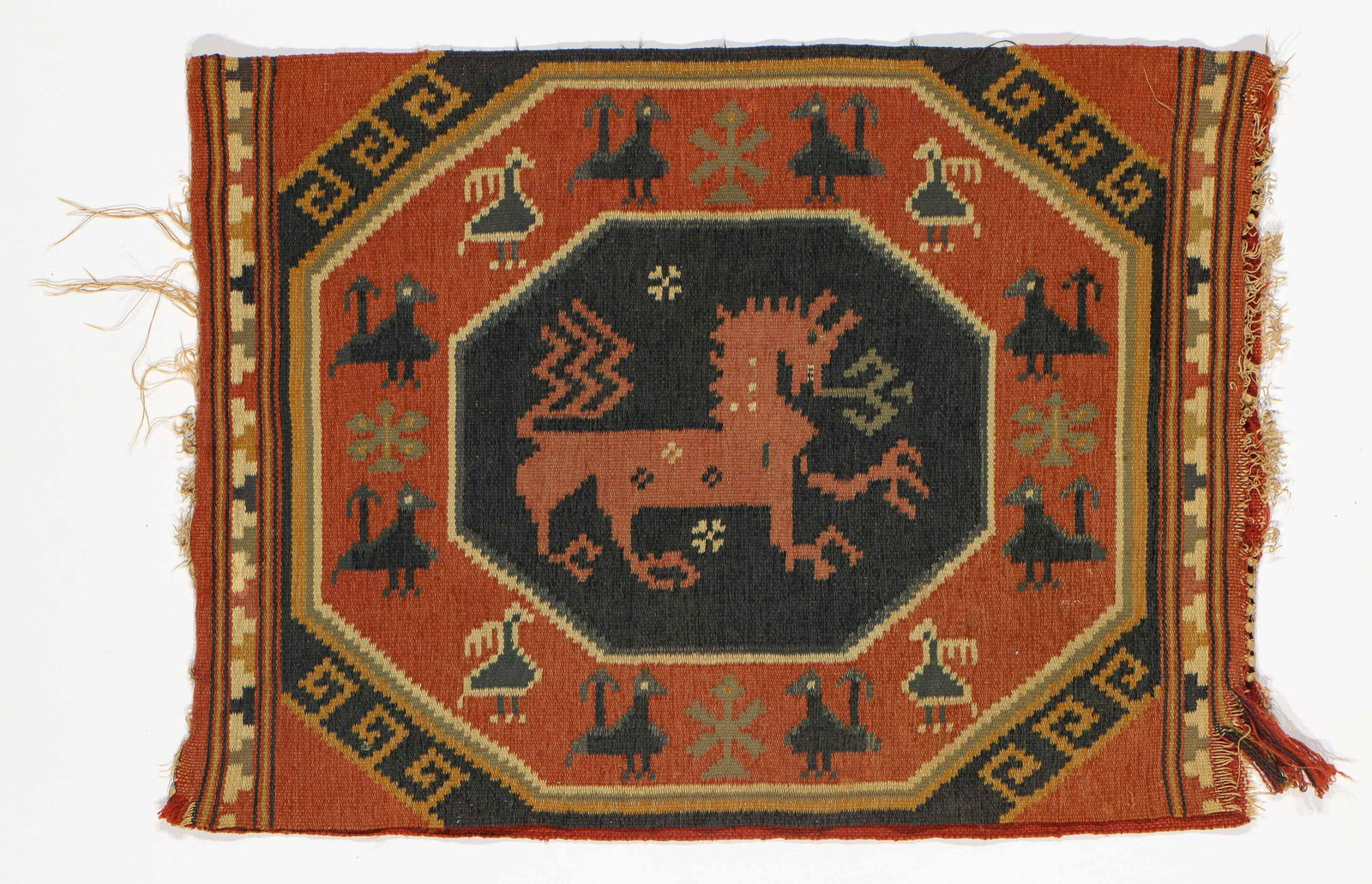 Swedish Woolen Cushion Cover, late 19th C. (1 of 3)