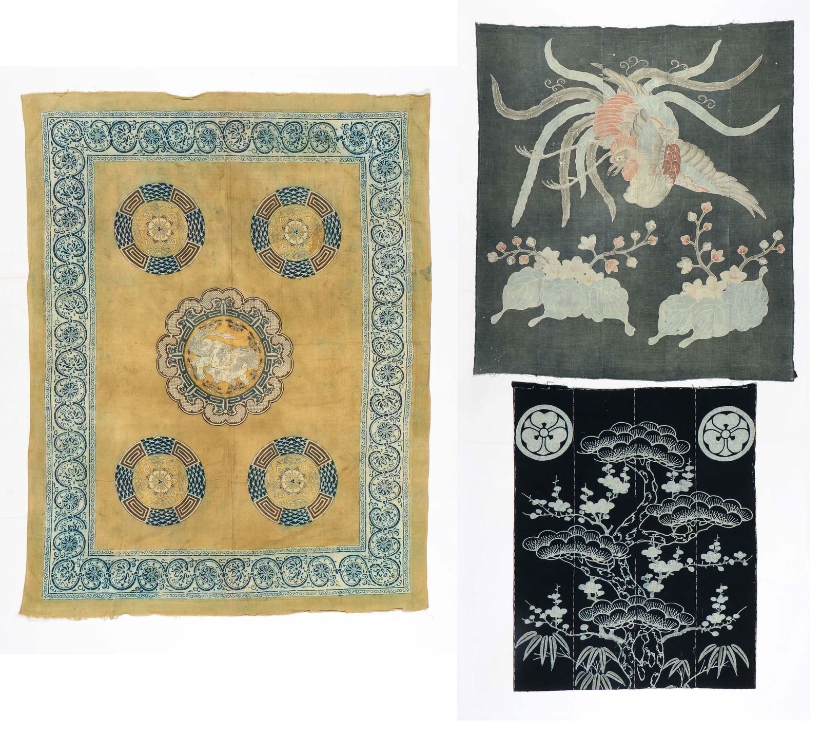 Three Large Vintage/Antique Japanese Textiles (1 of 7)