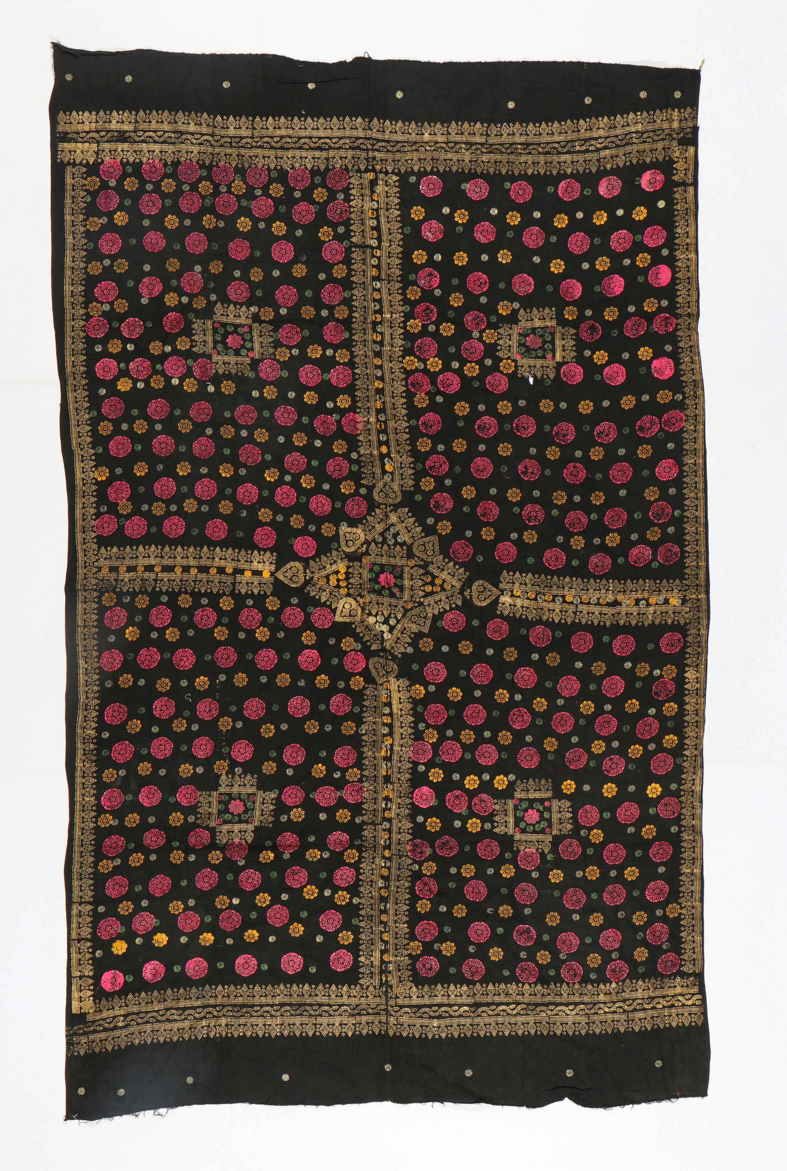 Rare Rogan Painted Indian Textile (1 of 4)