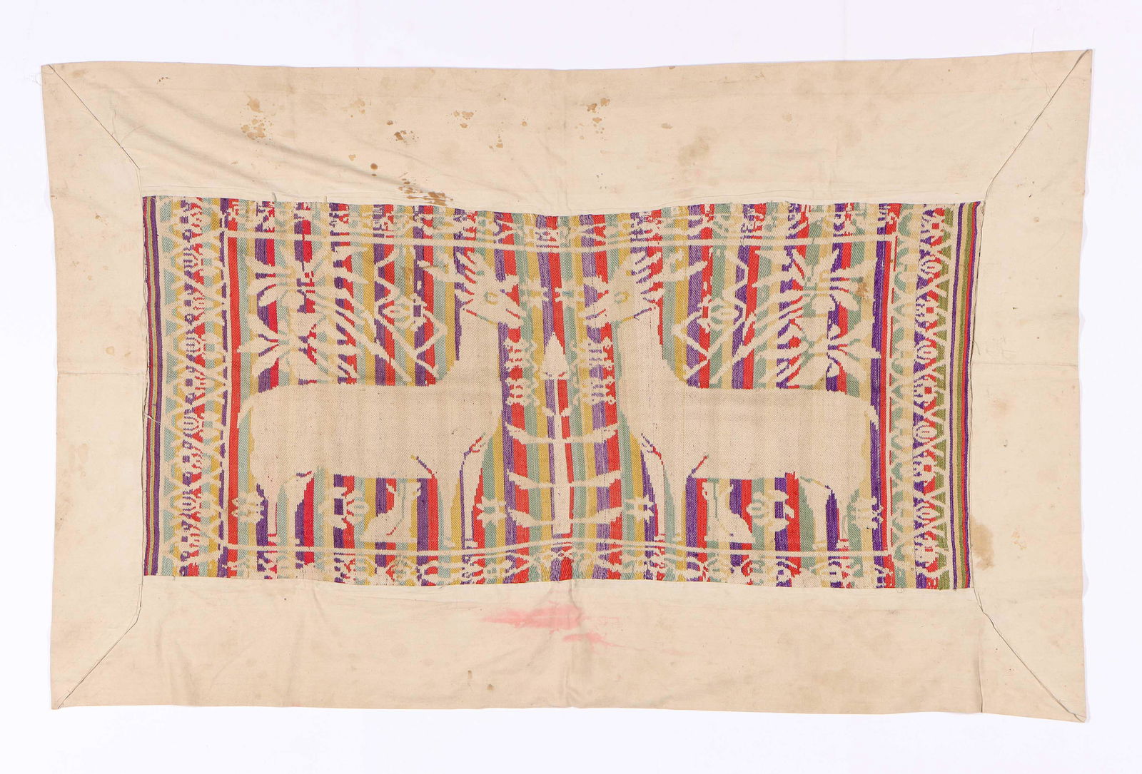 Woven Textile With Deer Motif, Laos/Vietnam (1 of 4)