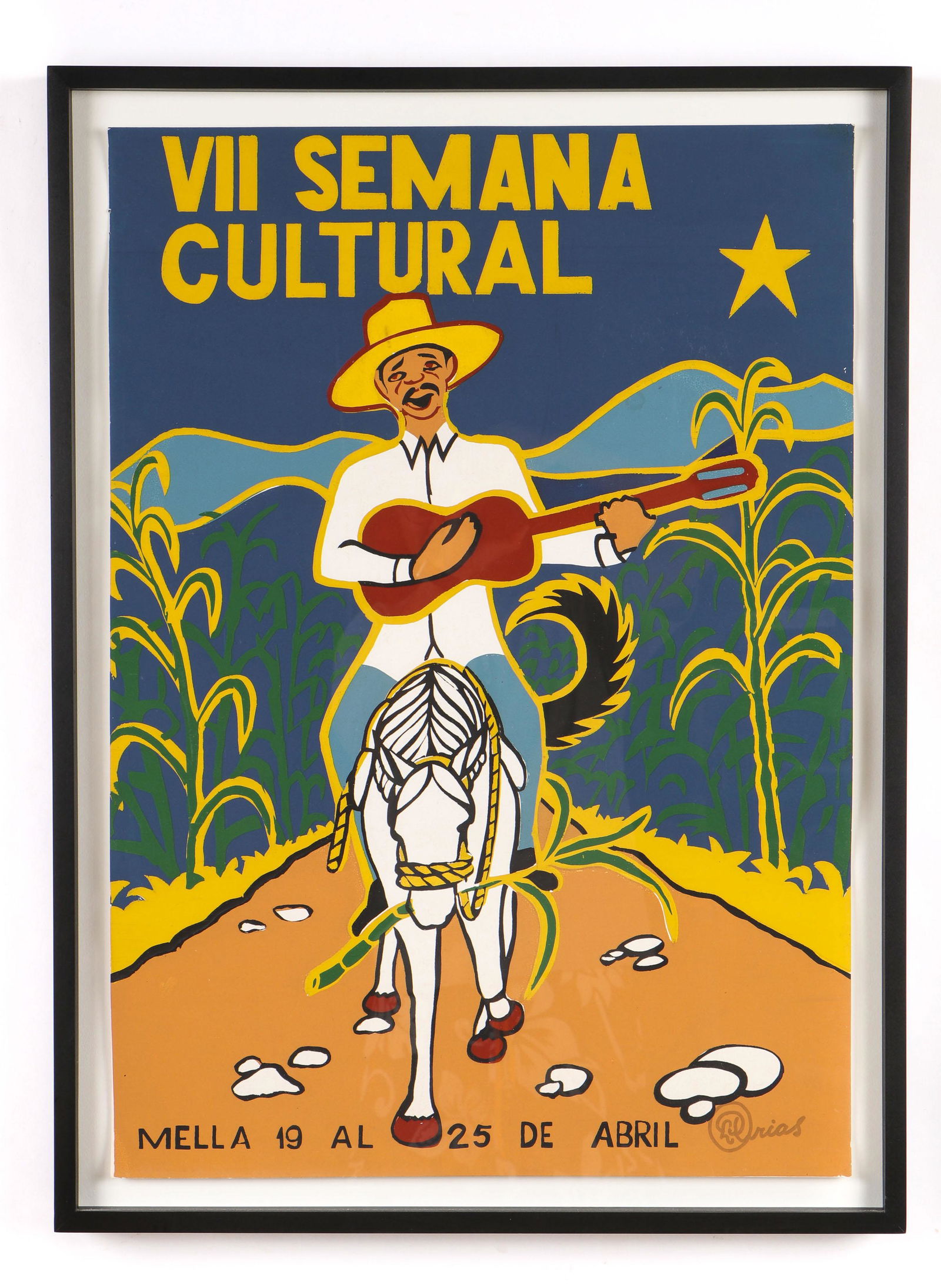 Cuban Serigraph Poster; VII Semana Cultural (1 of 3)