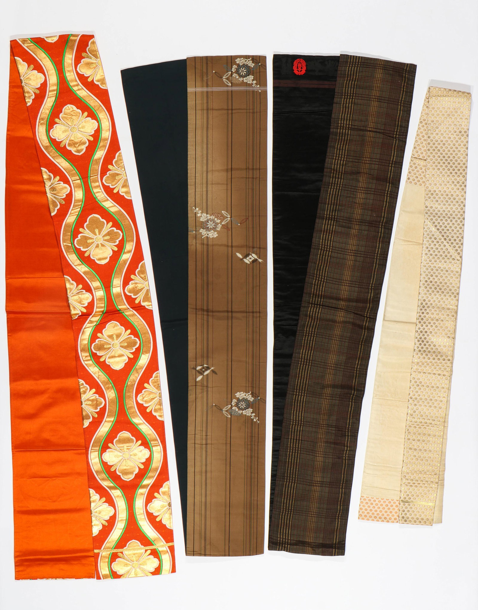 4 Japanese Obi, 20th c. (1 of 3)