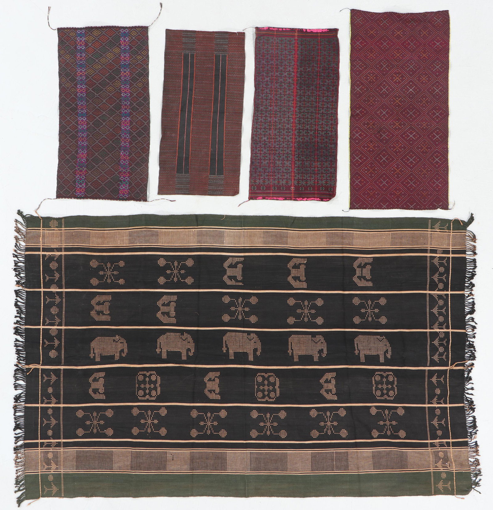 Lot of Naga and Chin Textiles (1 of 9)