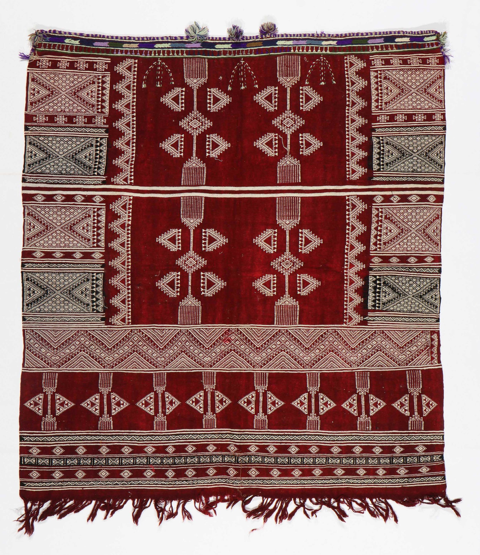 North African Flatweave Textile, Mid 20th C. (1 of 4)