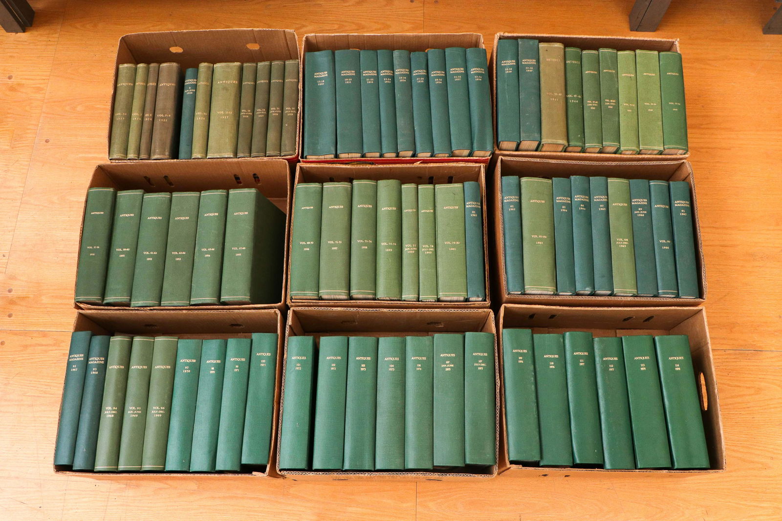 Library of Bound Volumes of Antiques Magazine (1 of 2)