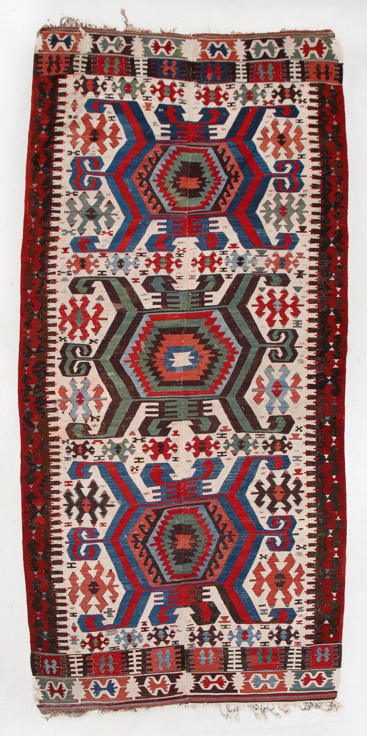 Central Anatolian Kilim, Turkey, Early/Mid 19th C. (1 of 4)