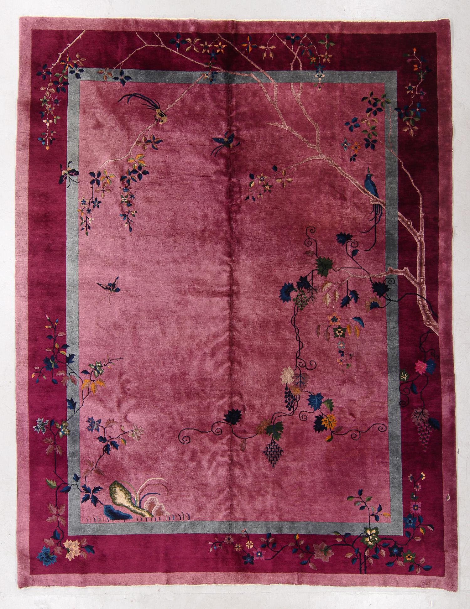 Chinese Art Deco Rug, Early 20th C., 8'11'' x 11'7'' (1 of 5)