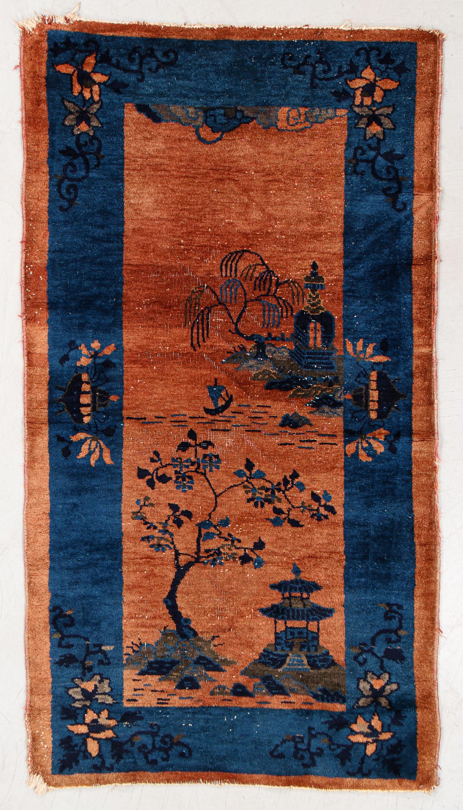 Chinese Art Deco Rug, Early 20th C., 3'1'' x 5'8'' (1 of 6)