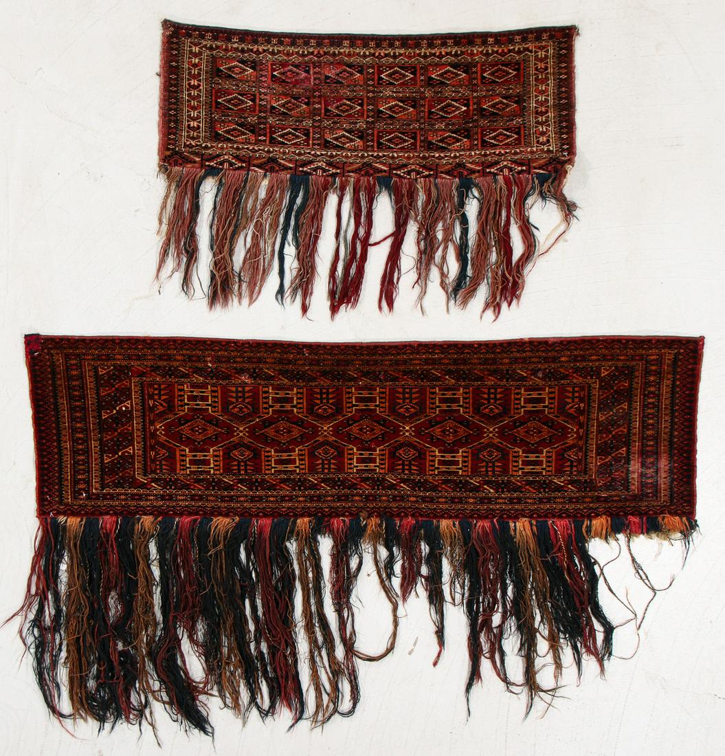 Two Antique Turkmen Rugs, Chuval and Torba (1 of 10)