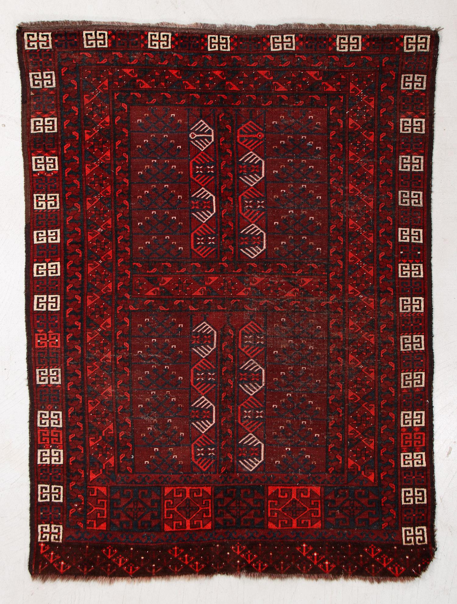 Ersari Ensi Rug, Turkmenistan, Early 20th C., 4'8'' x (1 of 5)