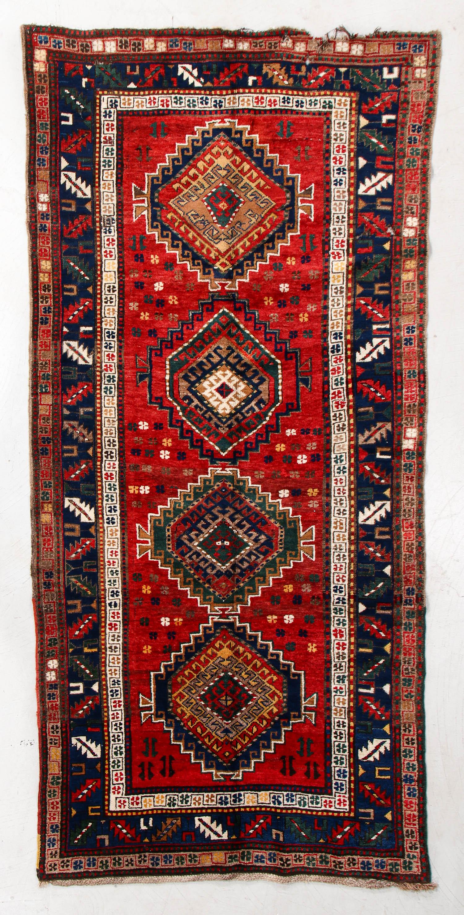Kazak Rug, Caucasus, Circa 1900, 4'0'' x 8'8'' (1 of 5)