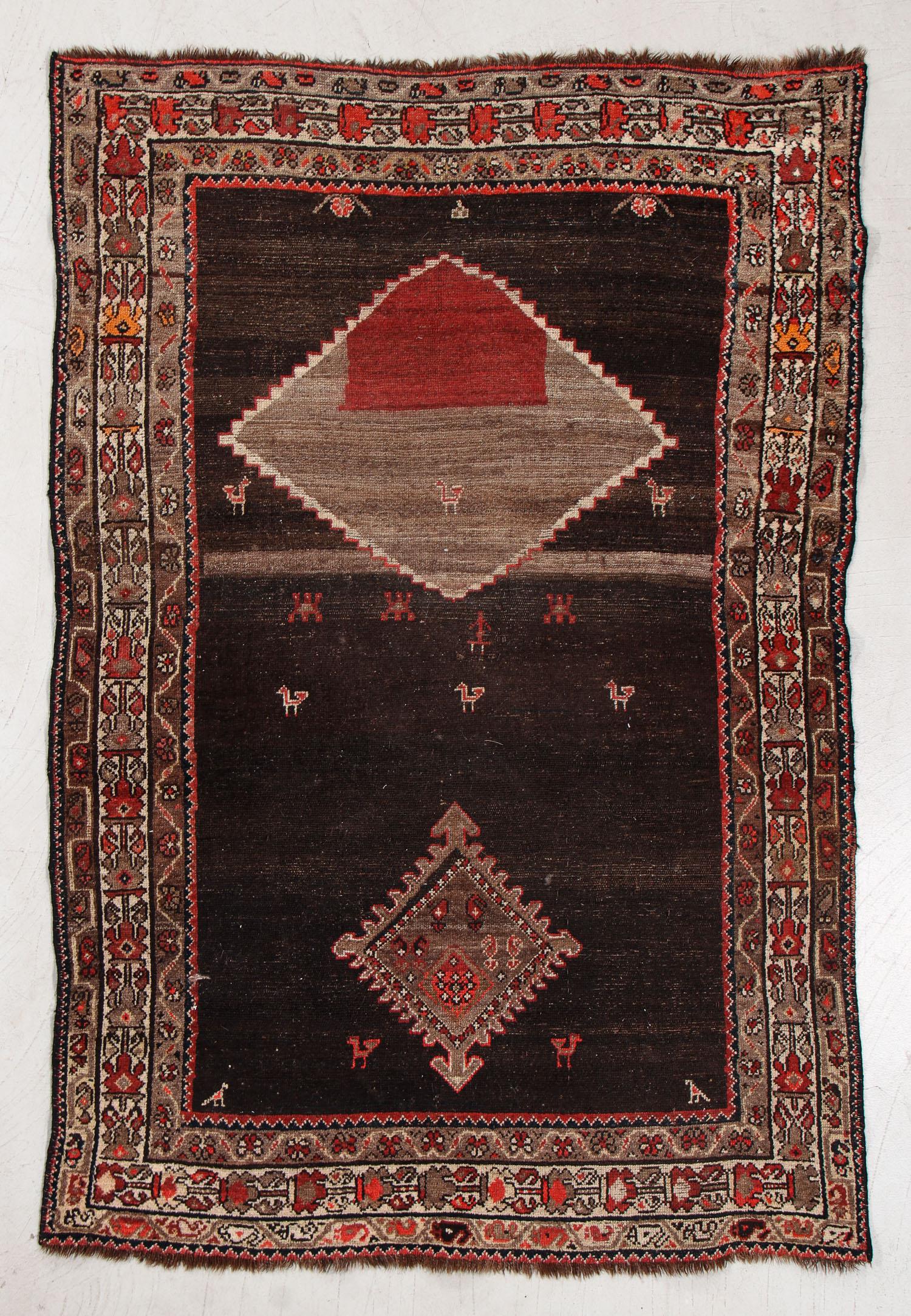 Hamadan Rug, Persia, Early 20th C., 4'0'' x 5'11'' (1 of 6)