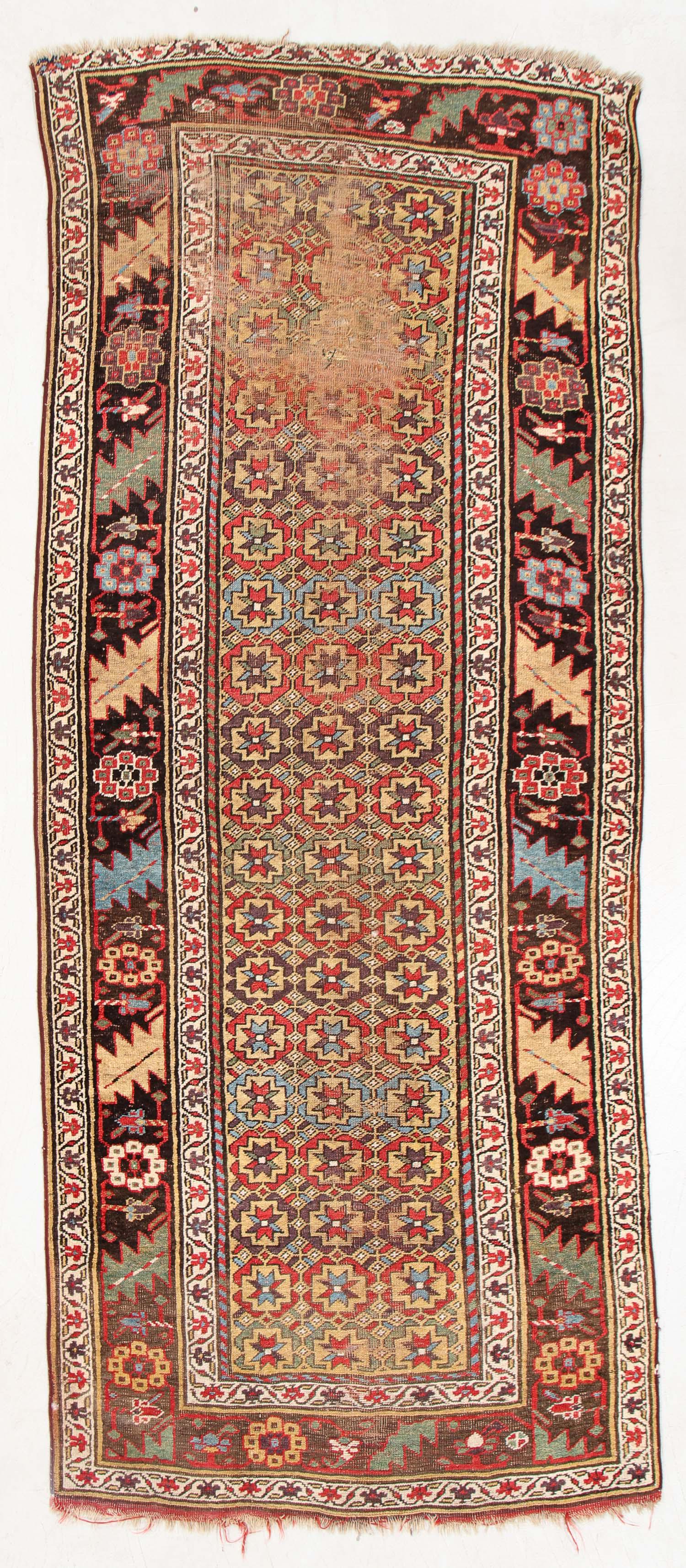 West Persian Kurd Rug, Circa 1880, 3'8'' x 8'11'' (1 of 5)