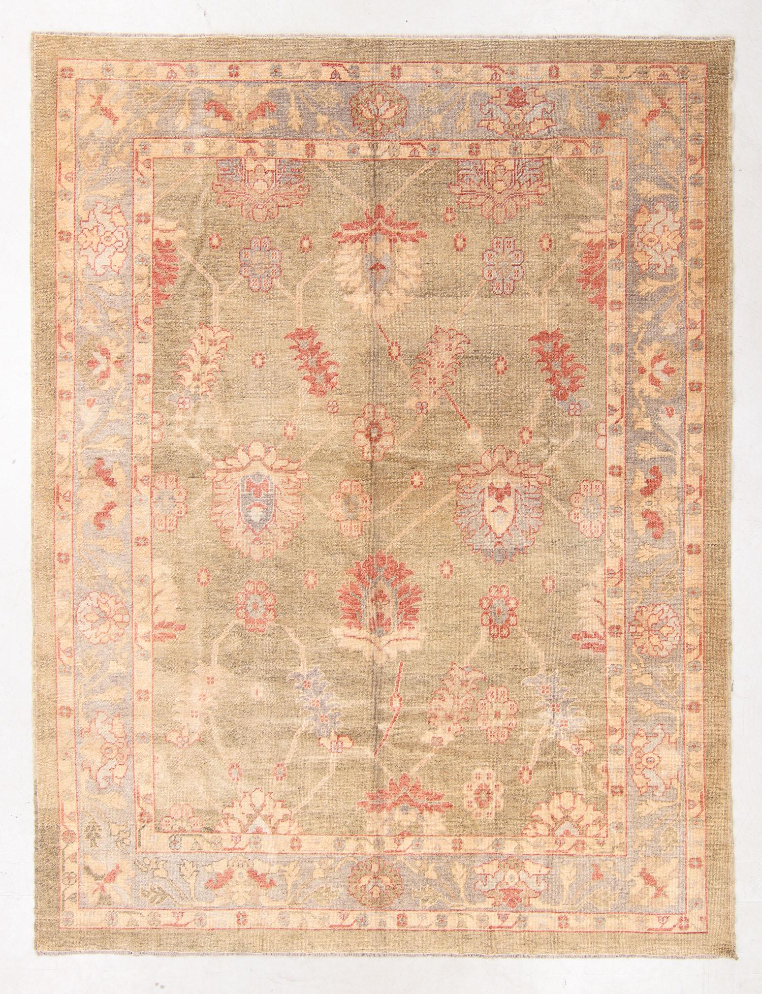 Vintage Oushak Rug, Turkey, 9'1'' x 12'0'' (1 of 5)