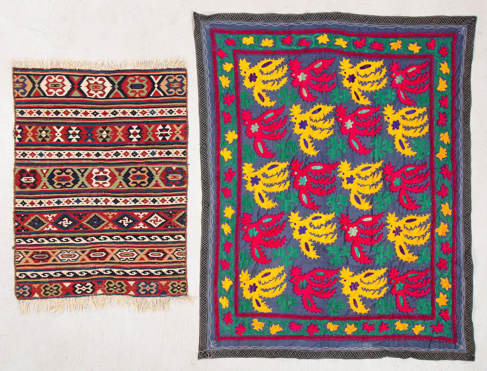 Antique Caucasian Kilim Fragment & Vintage Suzani (1 of 7)