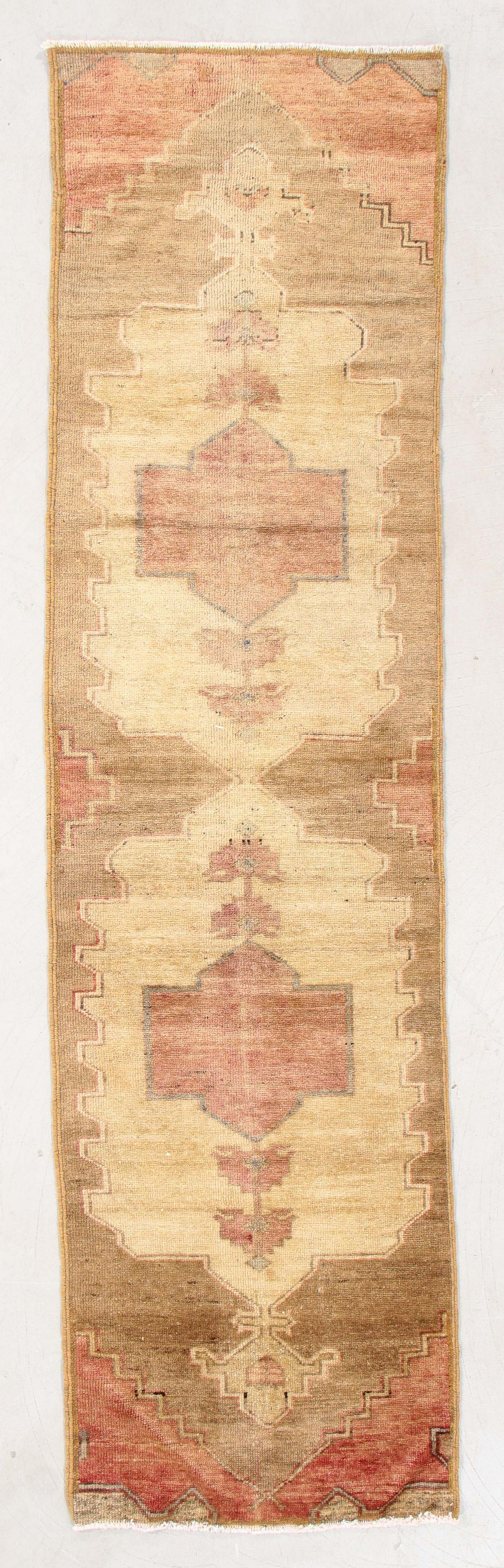 Oushak Village Rug, Turkey, Mid 20th C., 2'7'' x 9'10'' (1 of 5)