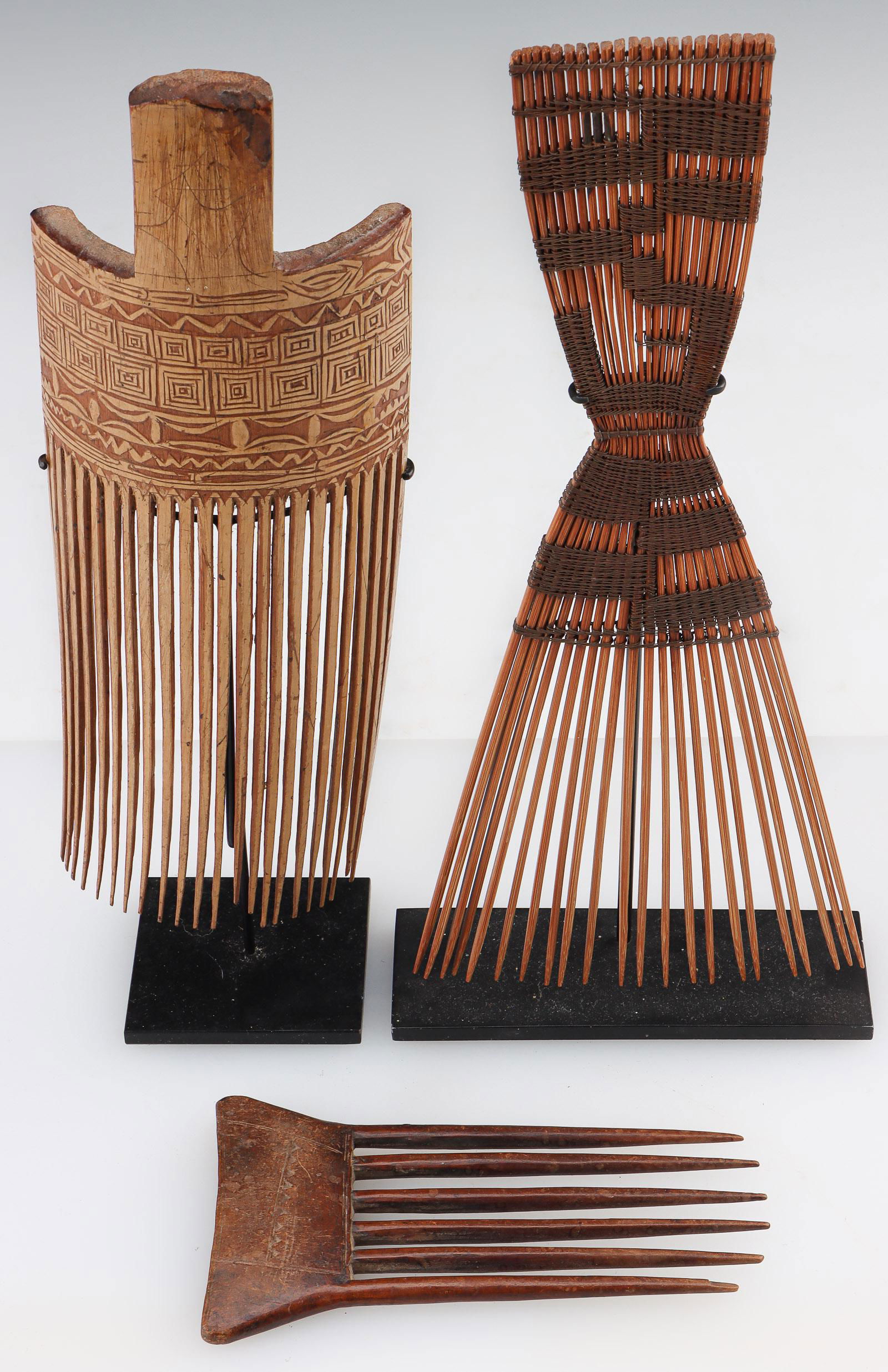 Three Antique African Hair Combs (1 of 4)