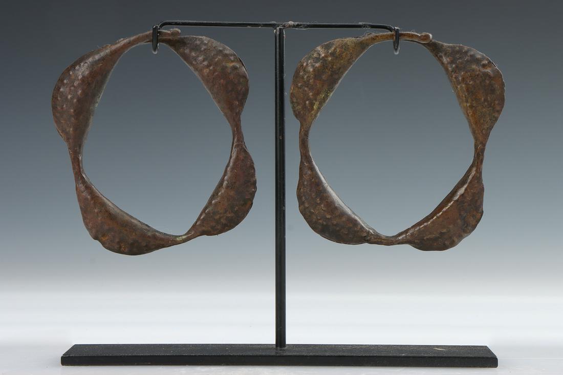 Two African Metal Currency Ankle Rattles, Chamba People (1 of 3)